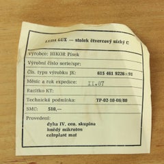 Low Coffee Table In Beech, Hikor Pisek Czechoslovakia 1980s