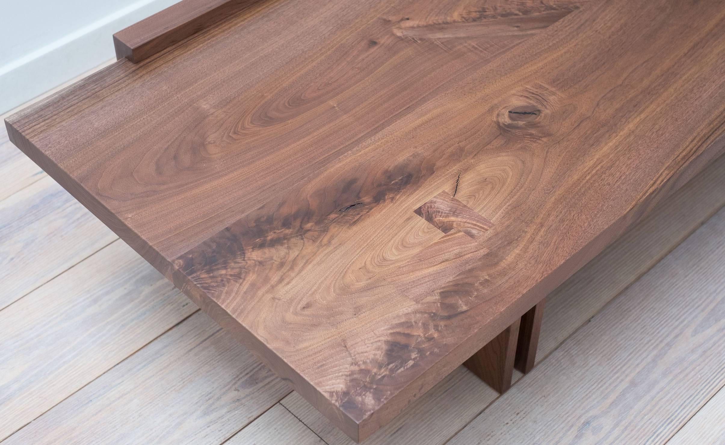 American Low Coffee Table in Solid Black Walnut For Sale