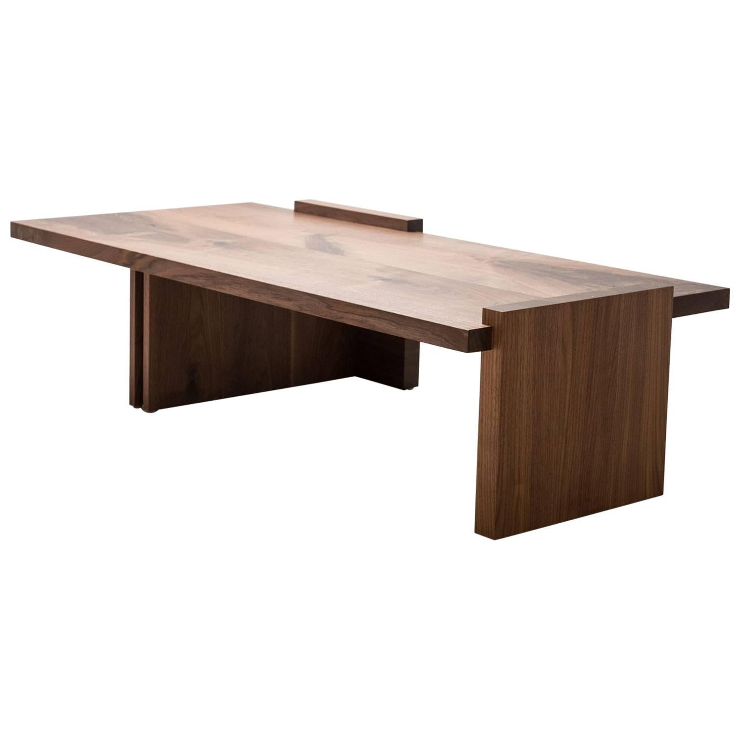 Low Coffee Table in Solid Black Walnut