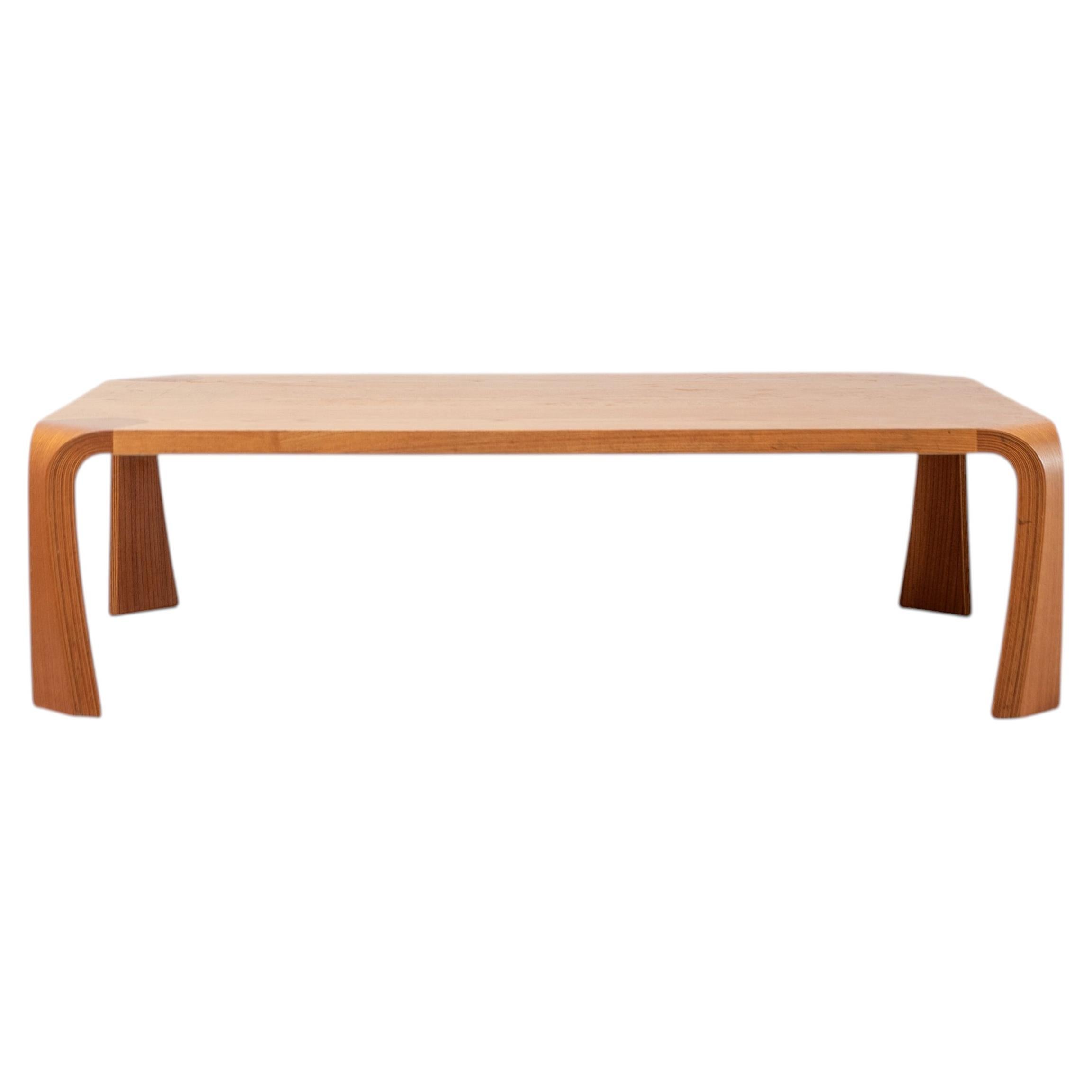 Mesa de centro baja, Saburo Inui, Zataku para Tendo Mokko, Japón, década de los 70