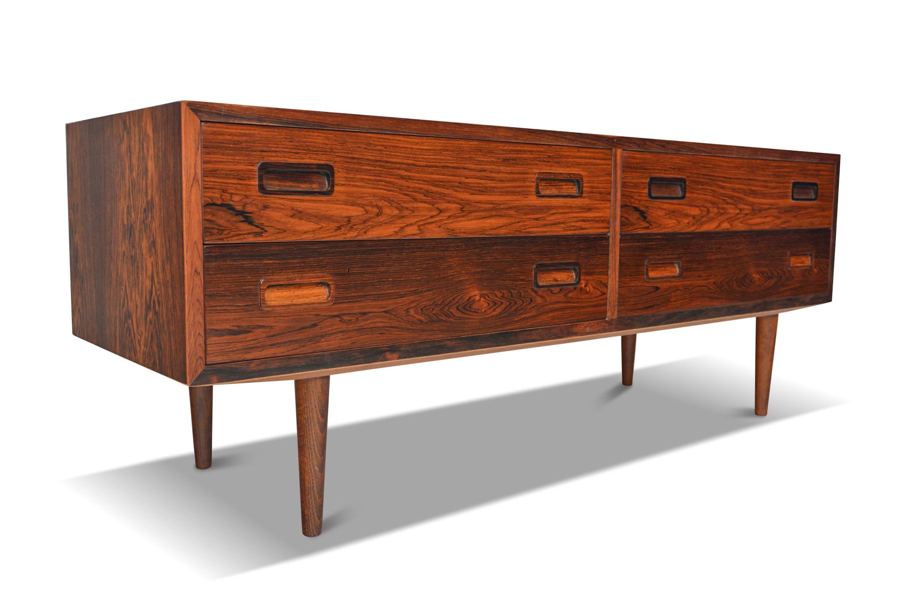 Danish Low Credenza / Dresser in Rosewood by Carlo Jensen