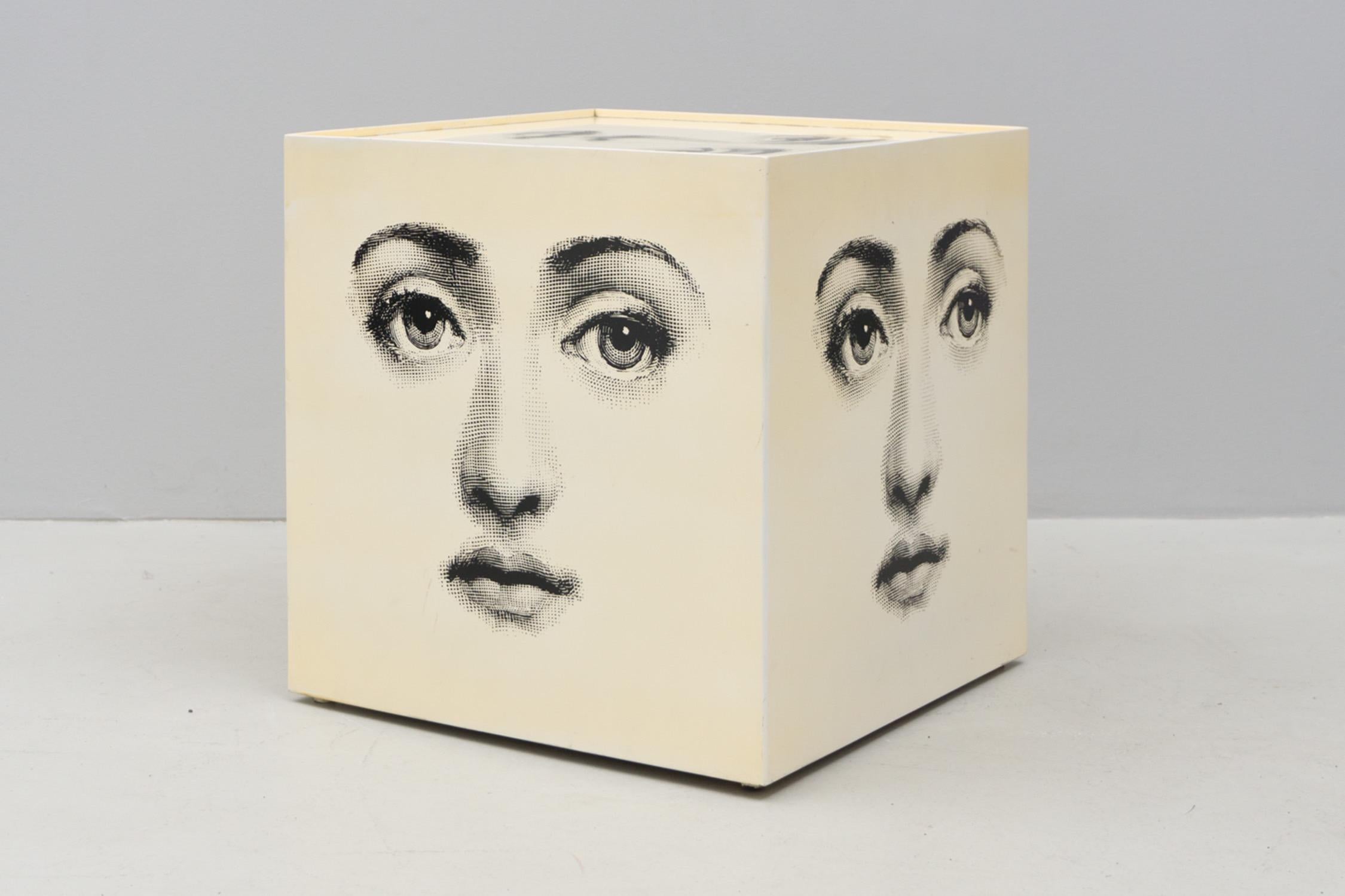 Cream enameled metal with screen print on surface. Original, labeled Fornasatti. 


'Piero Fornasetti (18 November 1913, in Milan – 15 October 1988) was an Italian versatile and eclectic artist, characterised by an unstoppable creative flair that