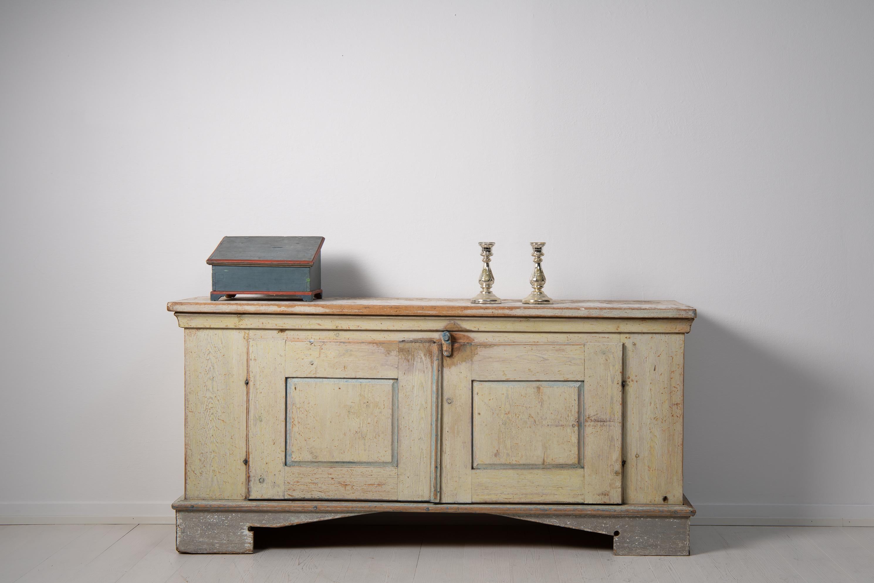 Hand-Crafted Low Early 19th Century Swedish Gustavian Country Sideboard