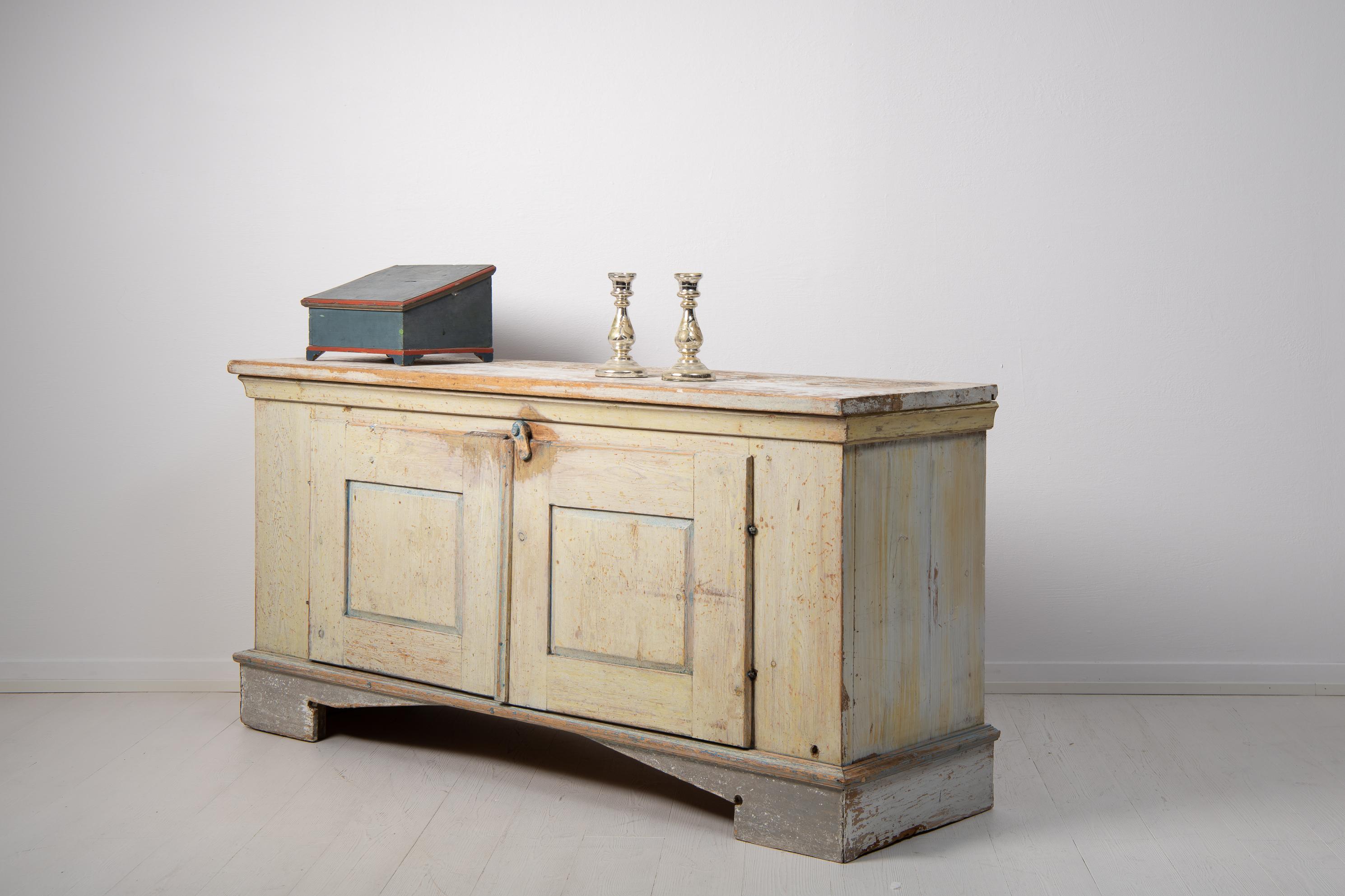 Pine Low Early 19th Century Swedish Gustavian Country Sideboard