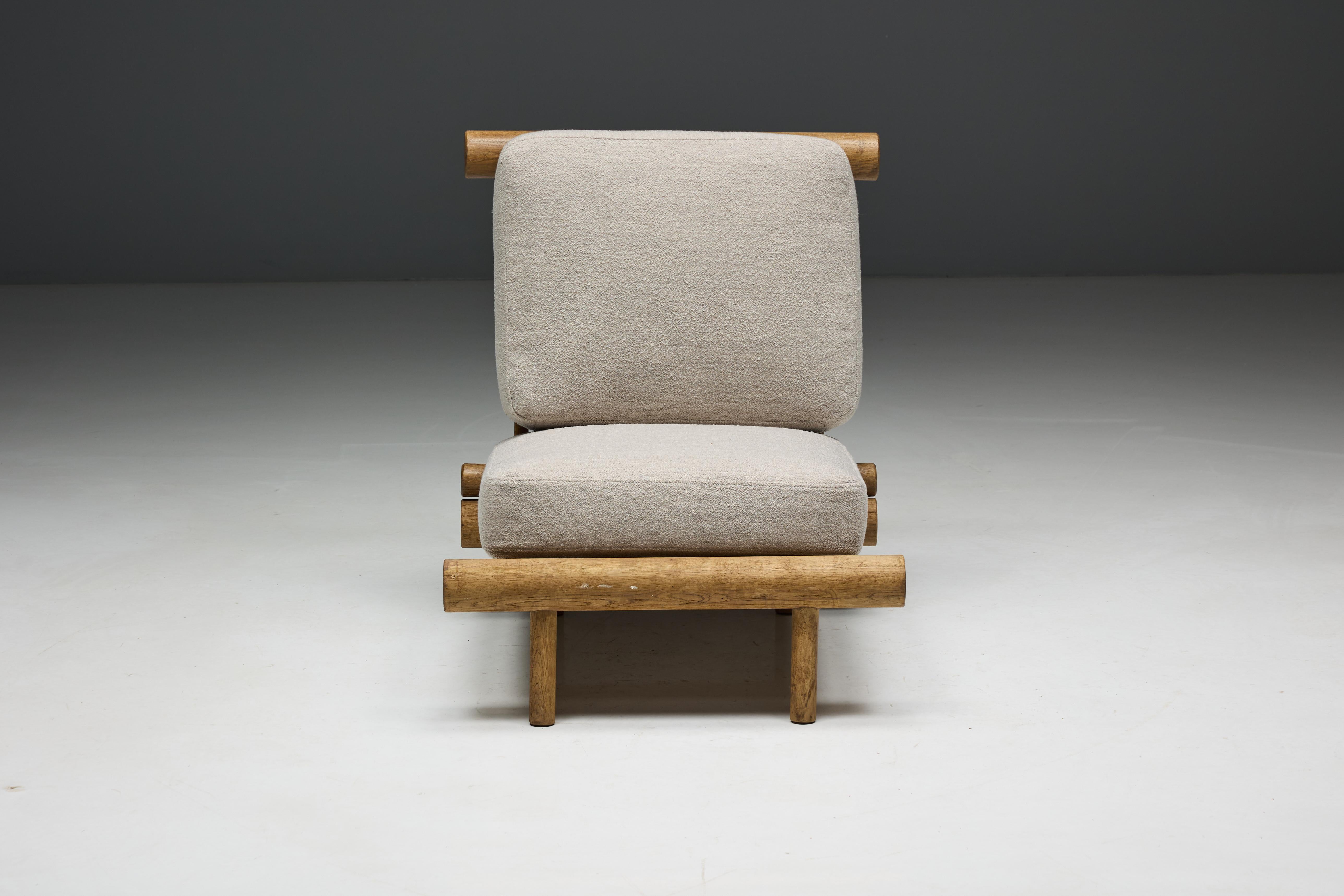 Charlotte Perriand low fireplace chair, a rare gem from the 1960s that originally graced the prestigious 