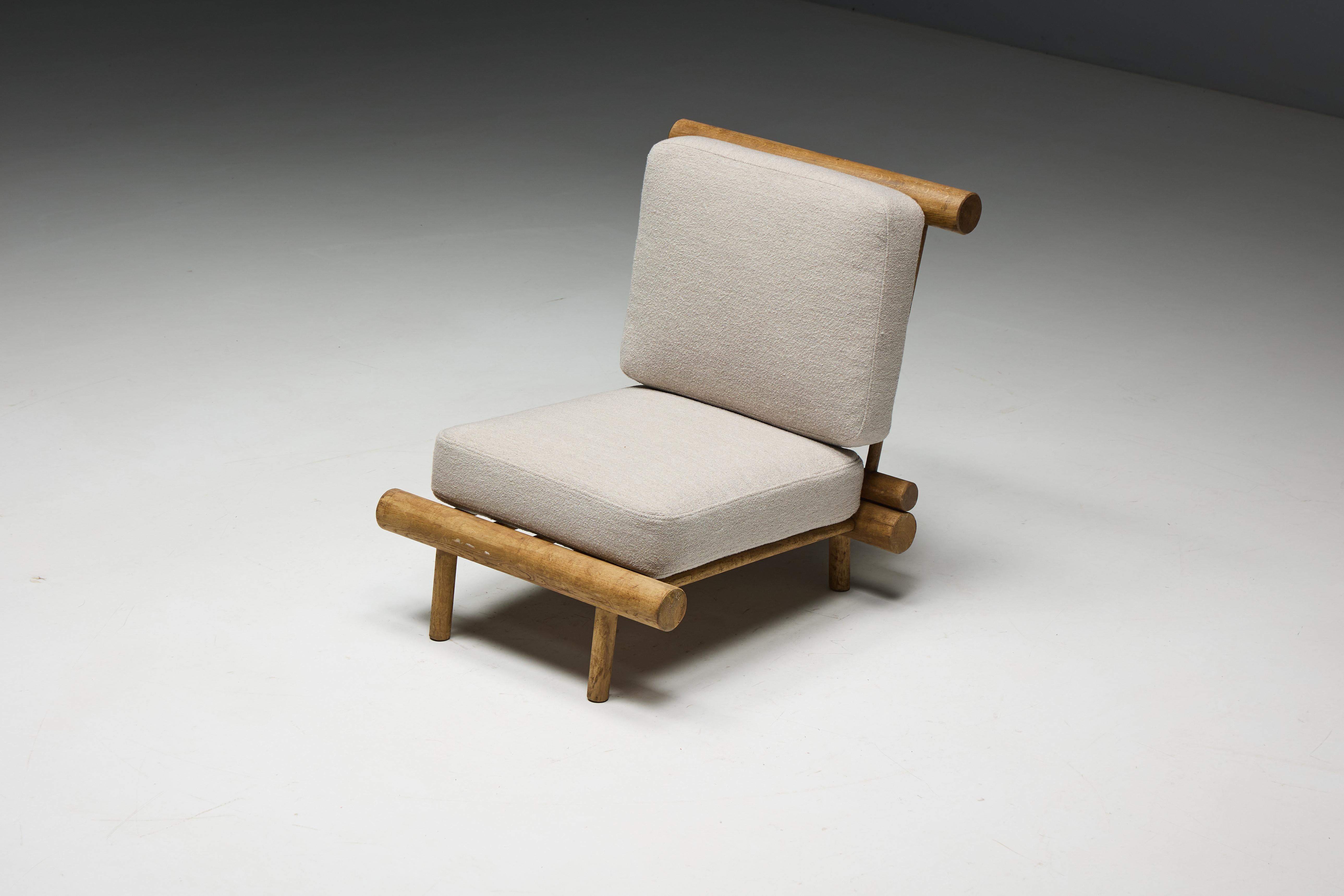Mid-Century Modern Low Easy Chair by Charlotte Perriand for La Cachette, France, 1960s