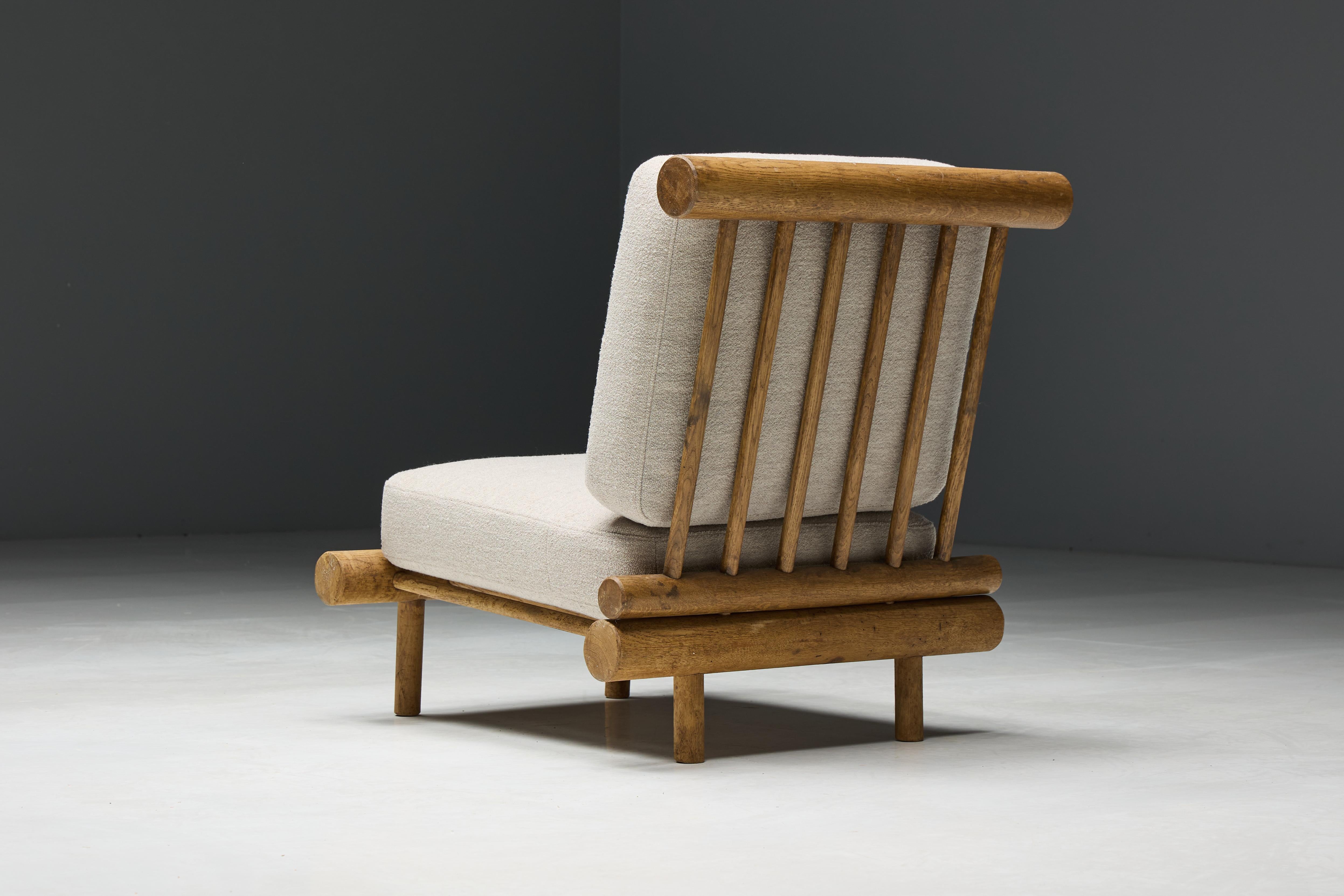 Mid-20th Century Low Easy Chair by Charlotte Perriand for La Cachette, France, 1960s