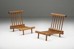 Low Easy Chairs by Charlotte Perriand for La Cachette, France, 1960s