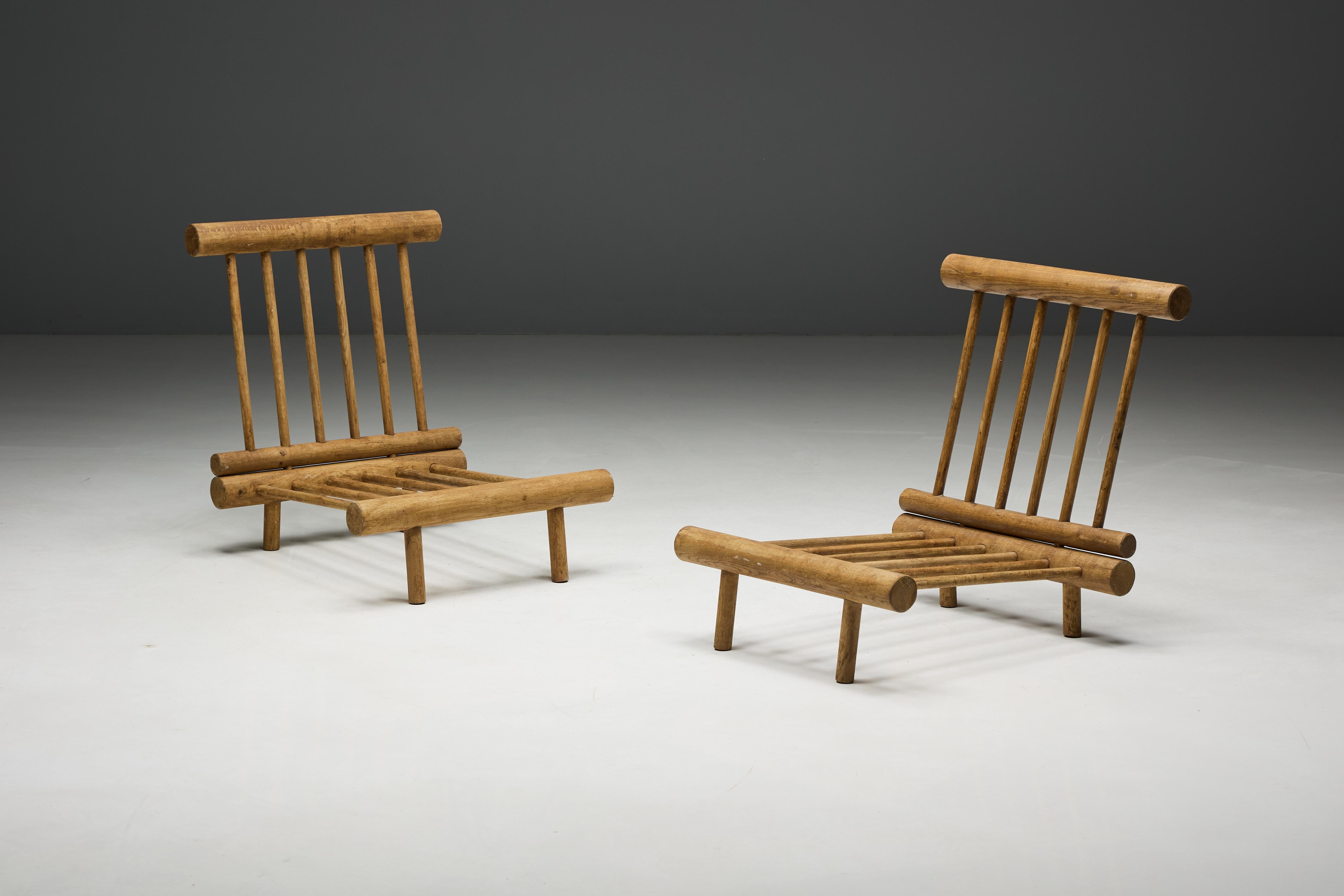 Low Easy Chairs by Charlotte Perriand for La Cachette, France, 1960s 4
