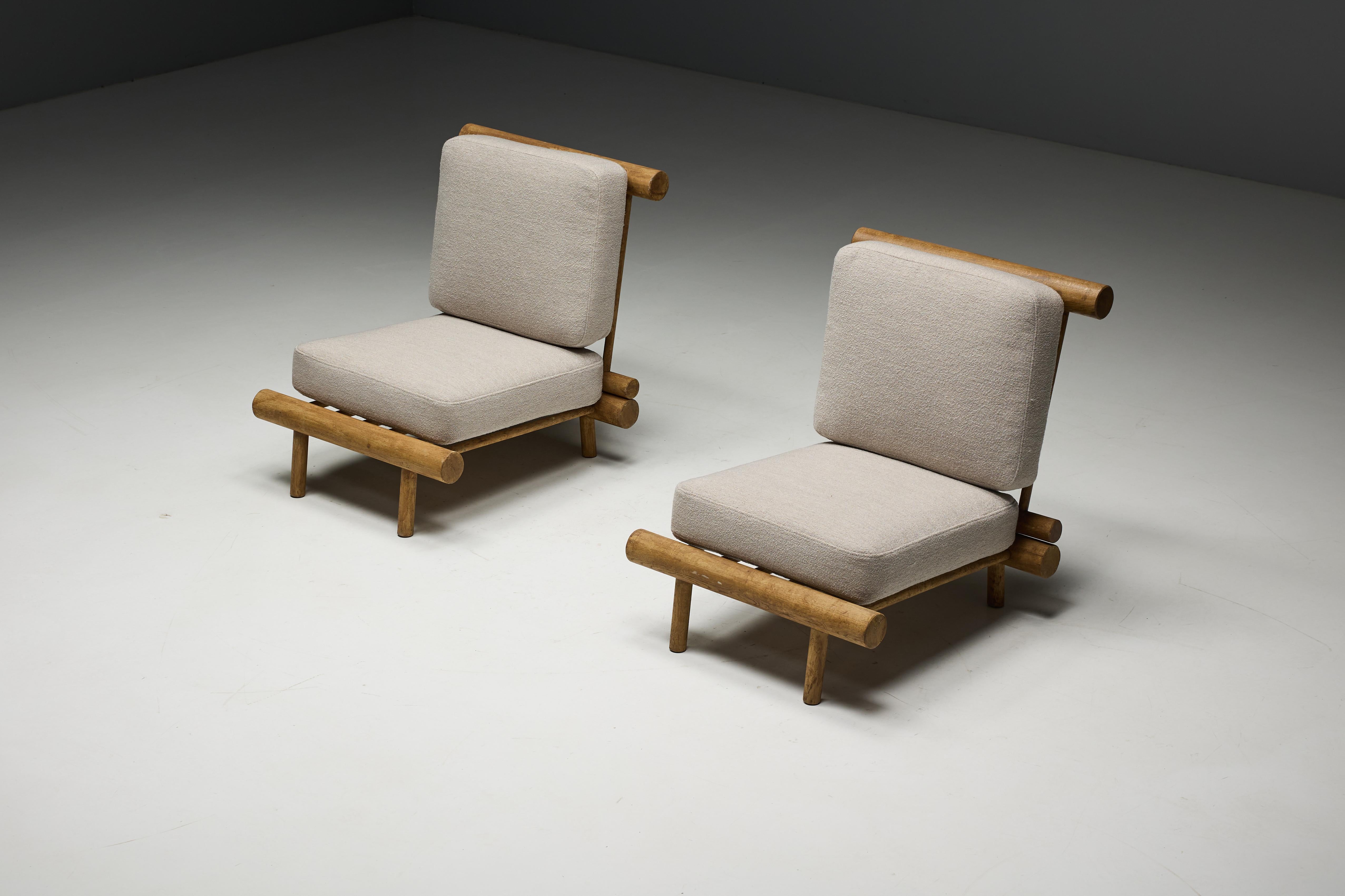 Low Easy Chairs by Charlotte Perriand for La Cachette, France, 1960s 7
