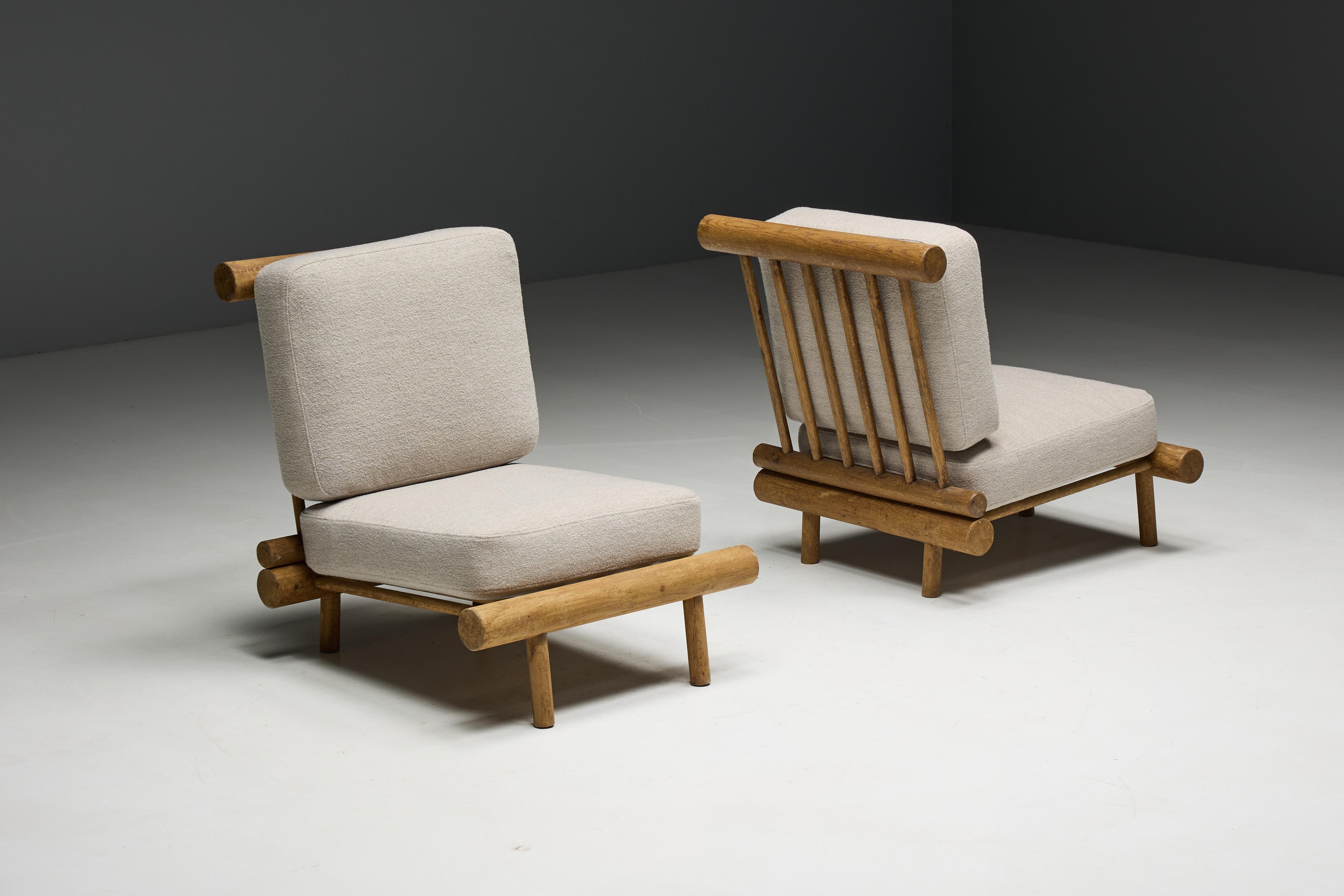 Low Easy Chairs by Charlotte Perriand for La Cachette, France, 1960s 8