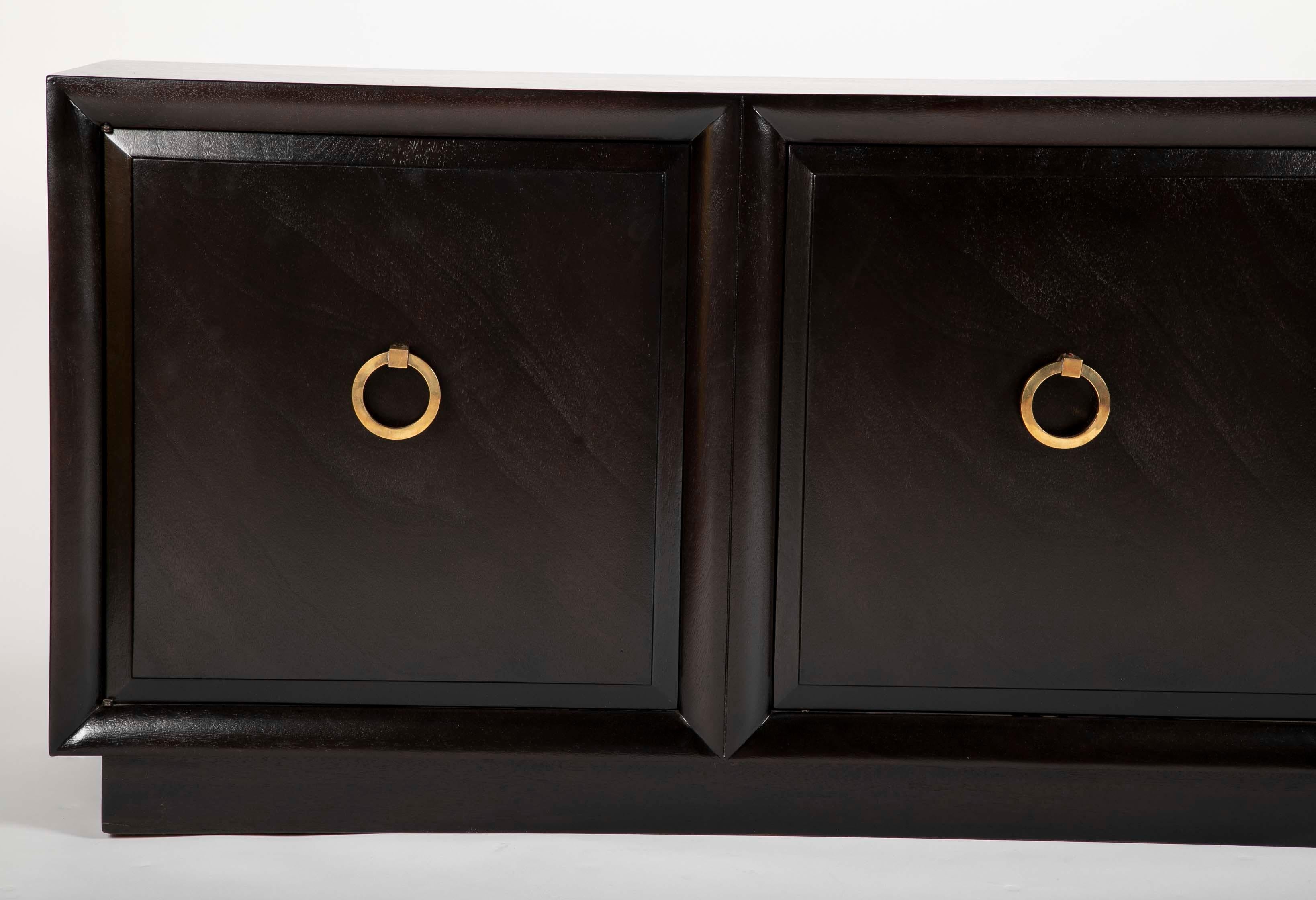 American Low Ebonized Sideboard by T.H. Robsjohn-Gibbings for Widdicomb