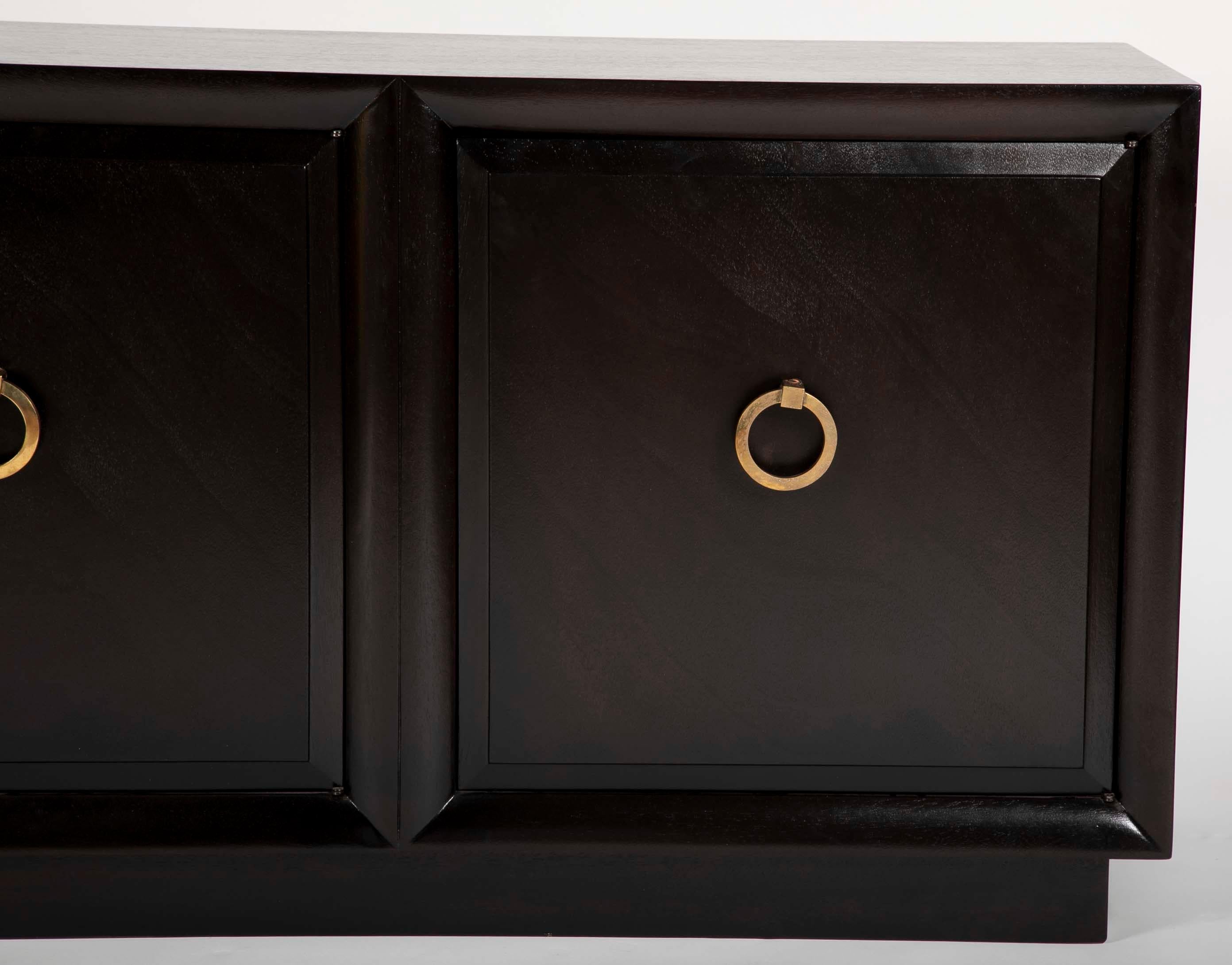 Mid-20th Century Low Ebonized Sideboard by T.H. Robsjohn-Gibbings for Widdicomb