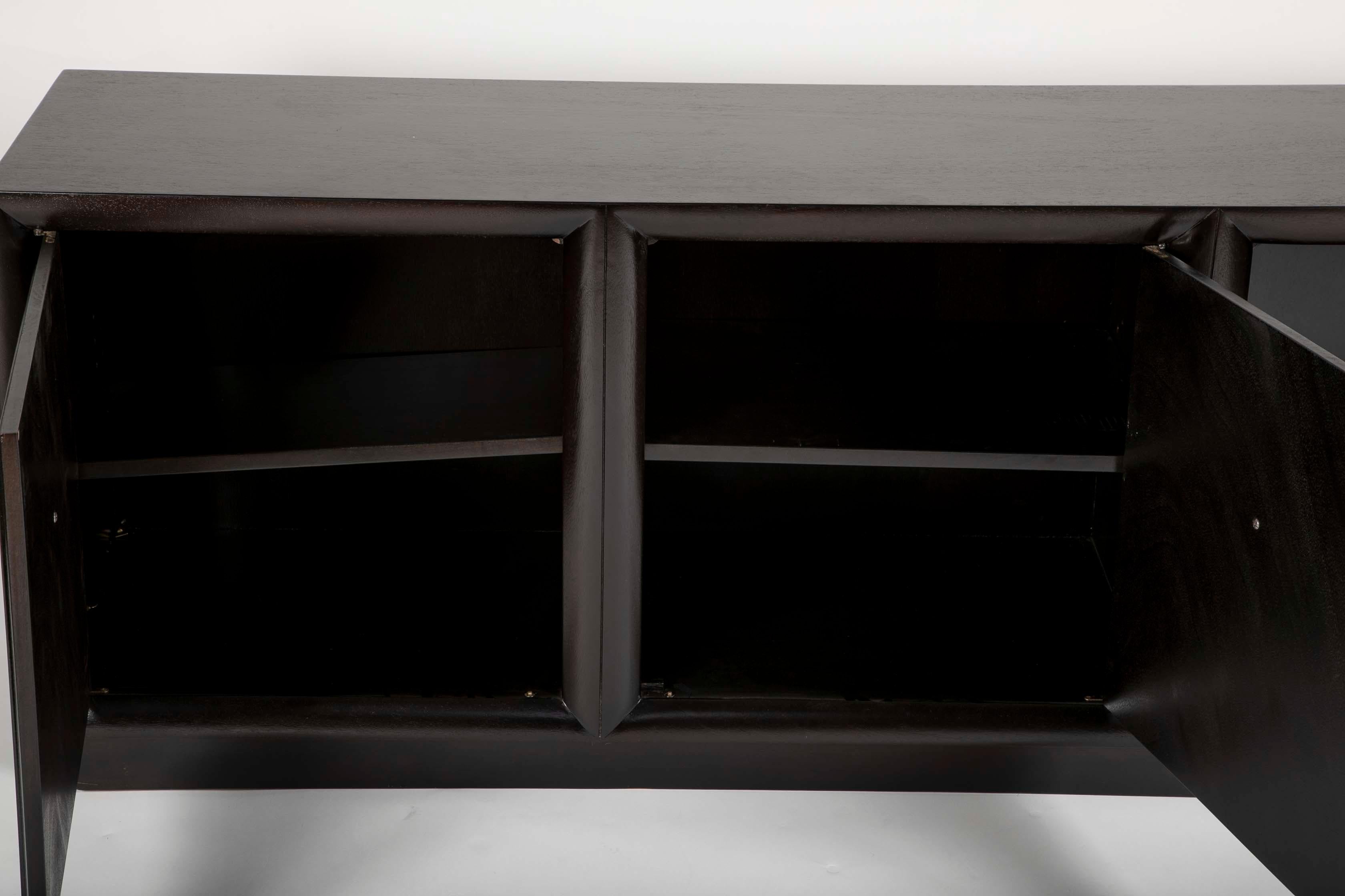 Wood Low Ebonized Sideboard by T.H. Robsjohn-Gibbings for Widdicomb