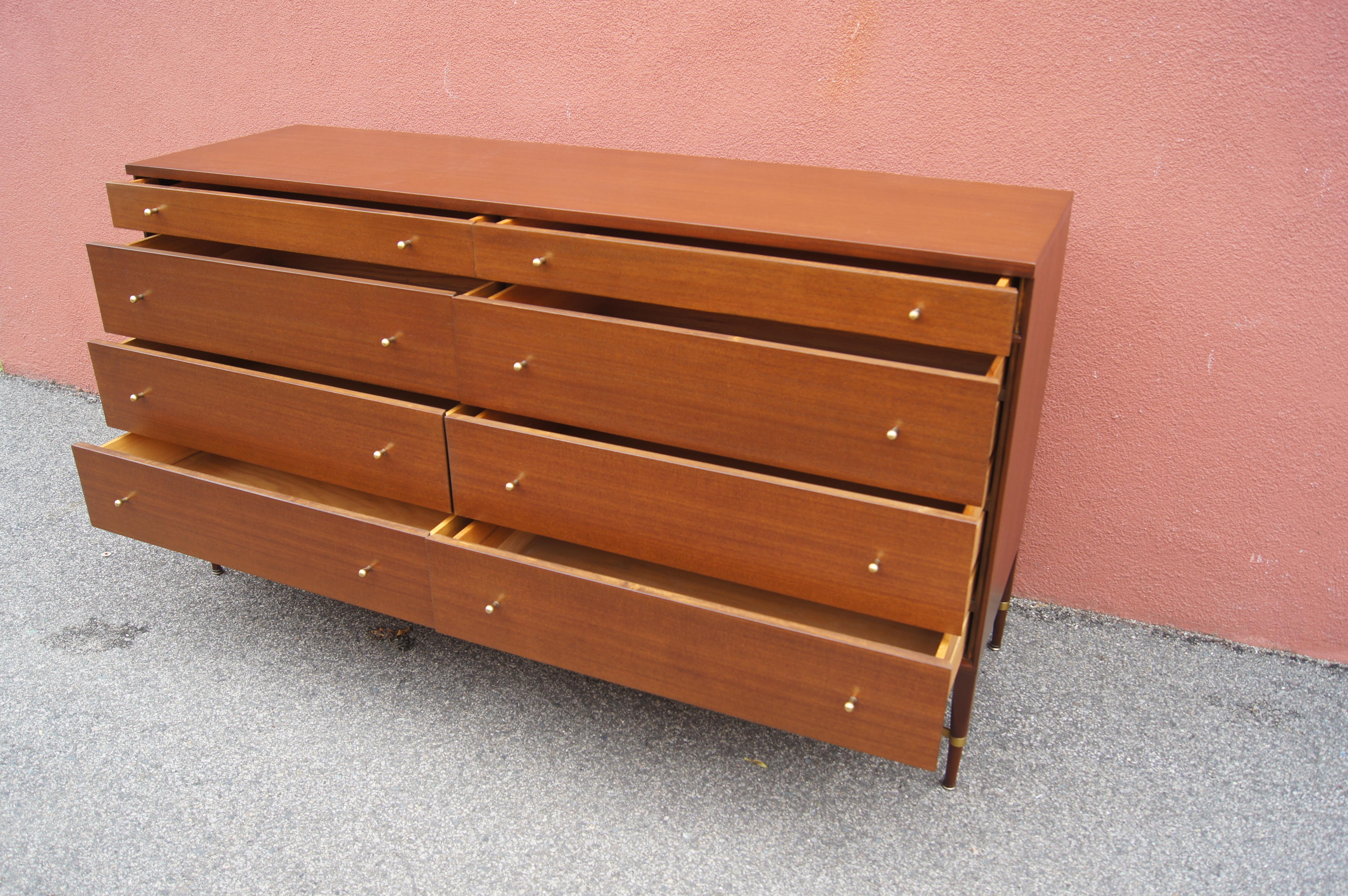 Mid-Century Modern Low Eight-Drawer Dresser by Paul McCobb for the Calvin Group