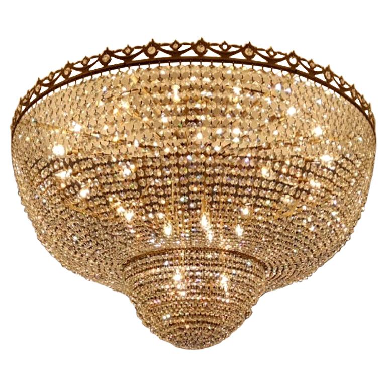 Flush Mount Crystal Chandelier Empire, Flush Mount Chandeliers For Low Ceilings