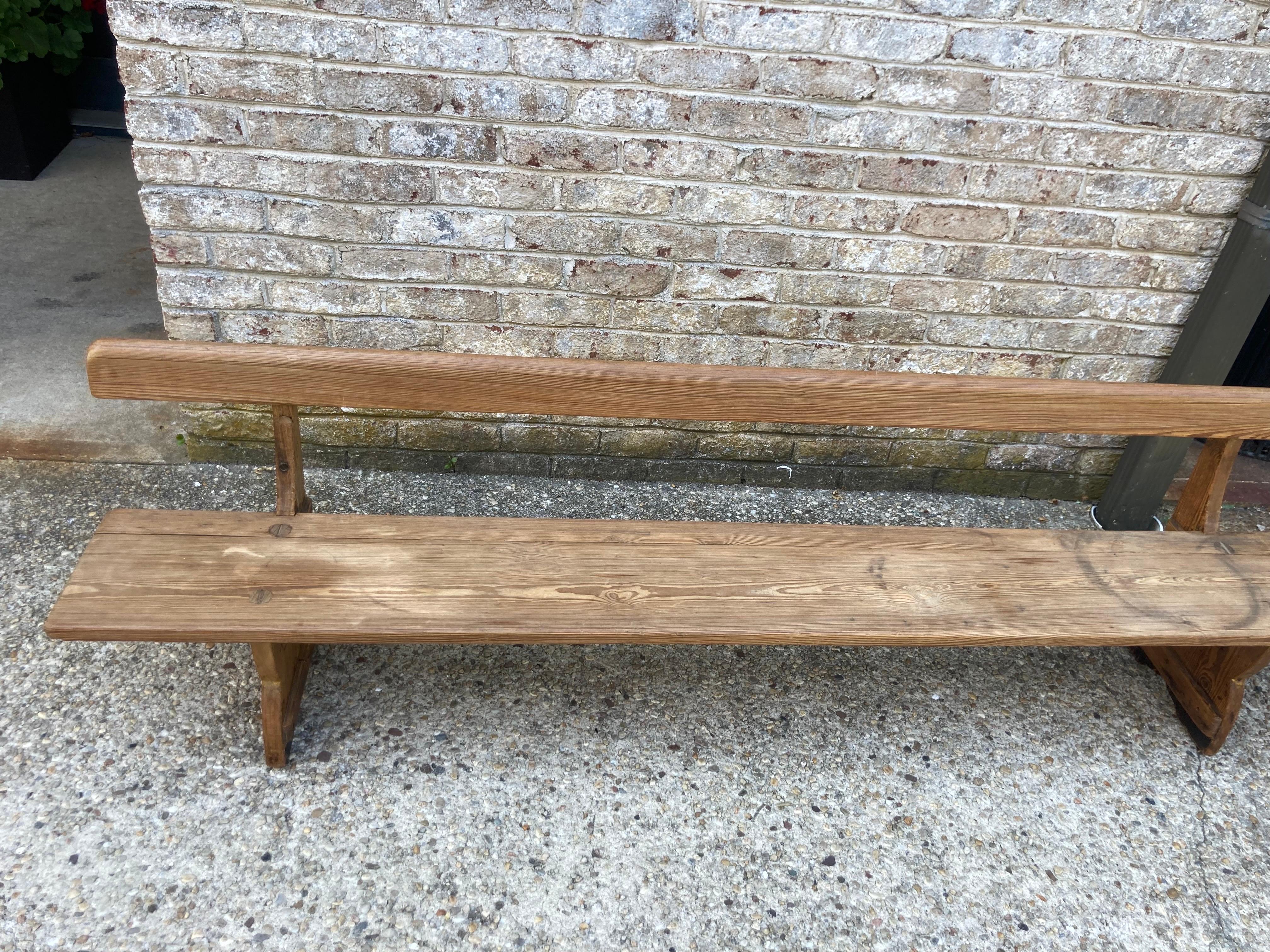 Low French Bench with Back 5