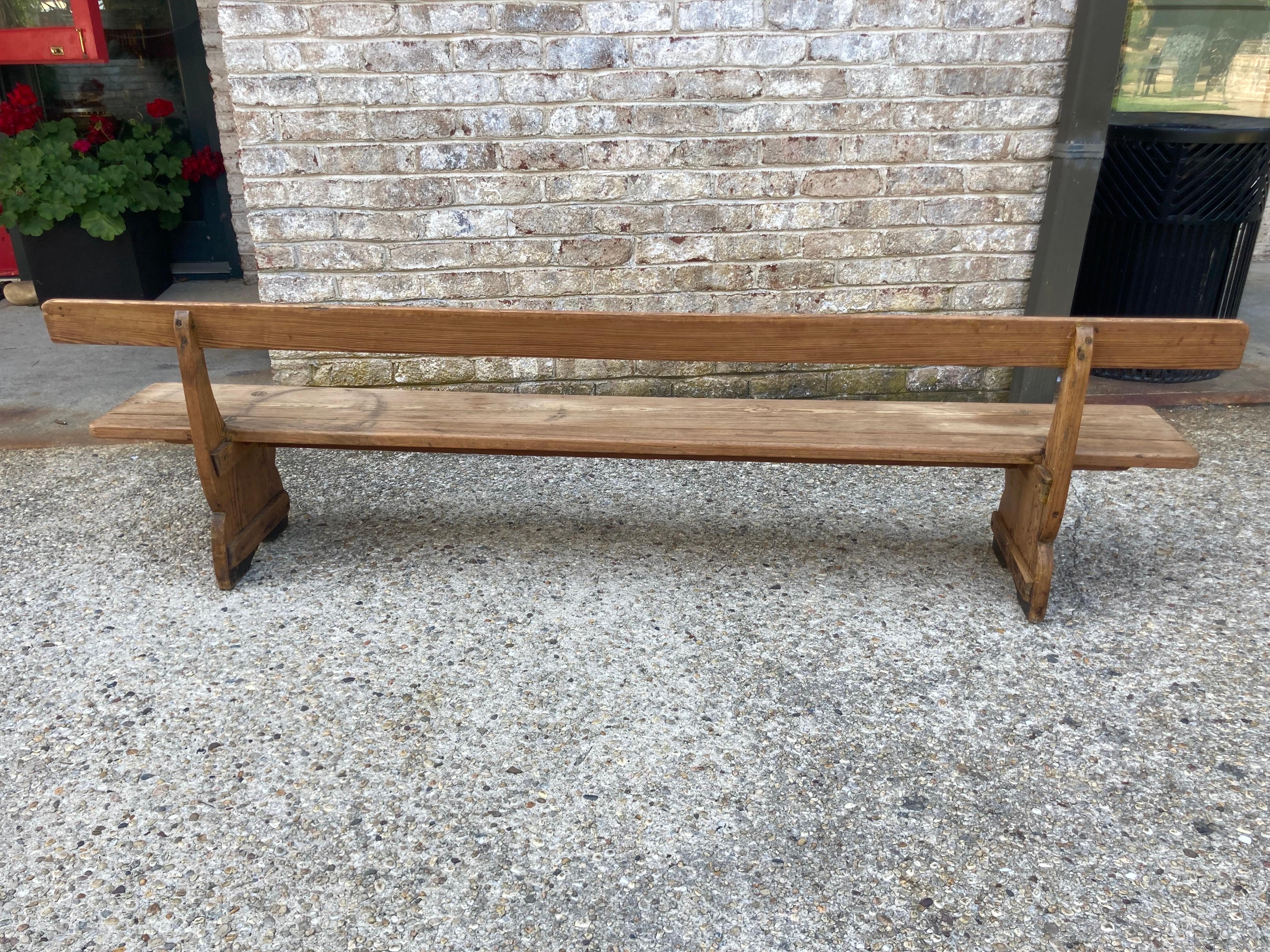 Low French bench with great patina.