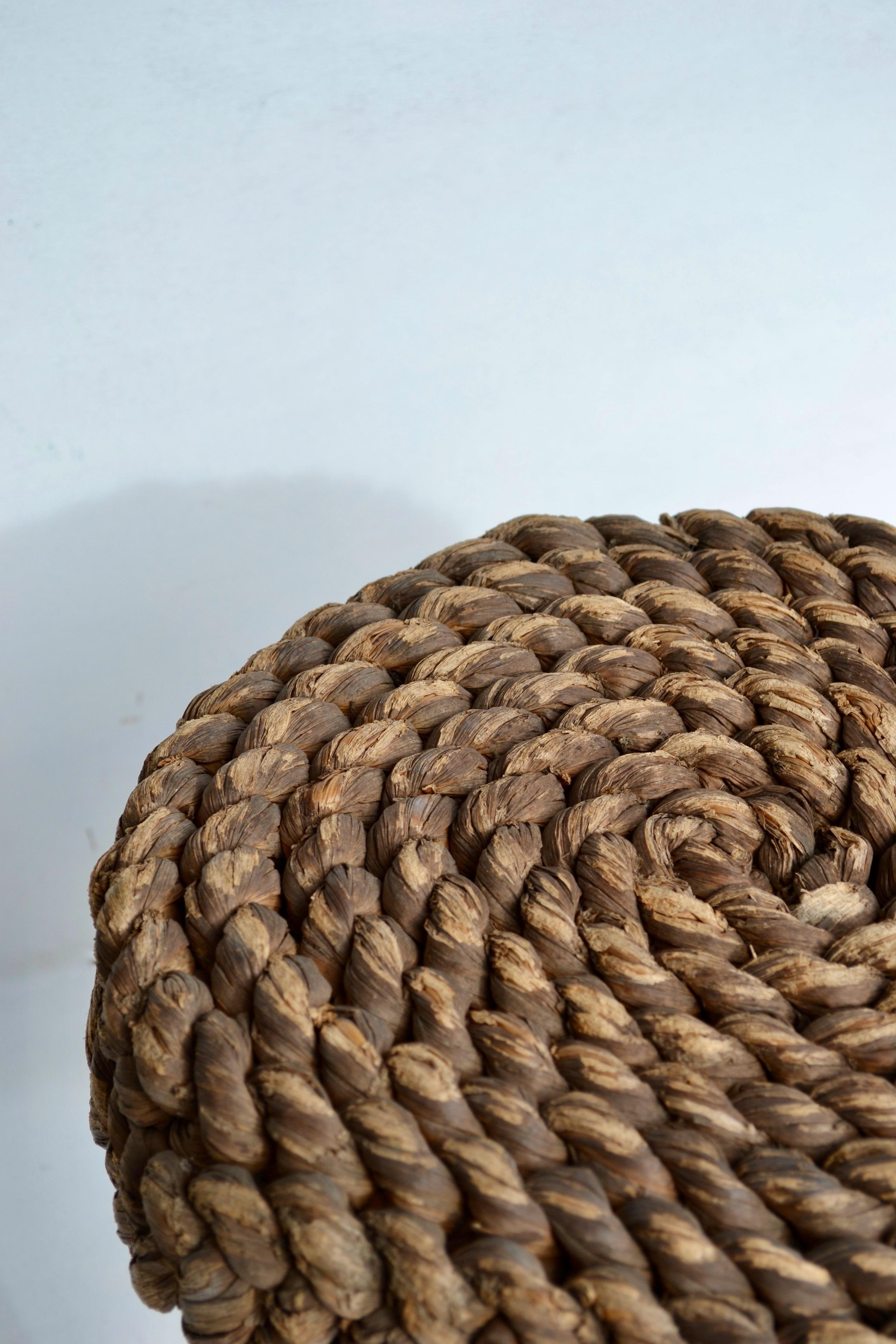 Low French Shepherd’s Stool by Adrien Audoux & Frida Minet, 1950s For Sale 3