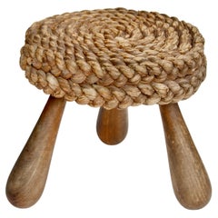 Low French Shepherd’s Stool by Adrien Audoux & Frida Minet, 1950s