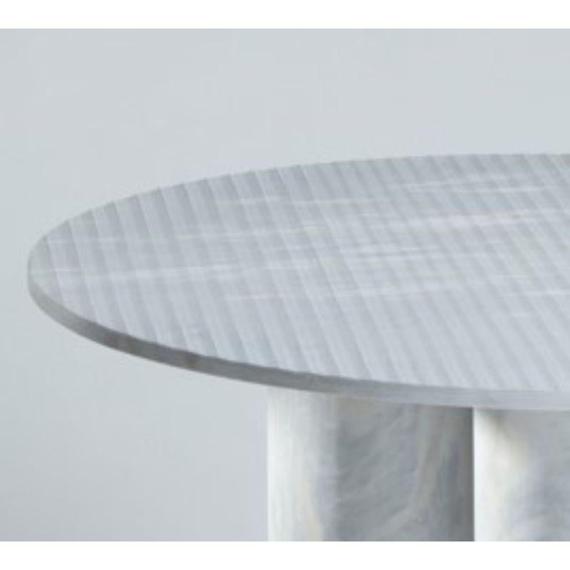 Post-Modern Low Game of Stone Side Table, Blue by Josefina Munoz