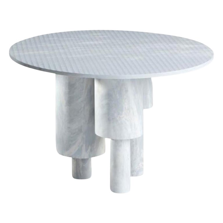 Low Game of Stone Side Table, Blue by Josefina Munoz For Sale