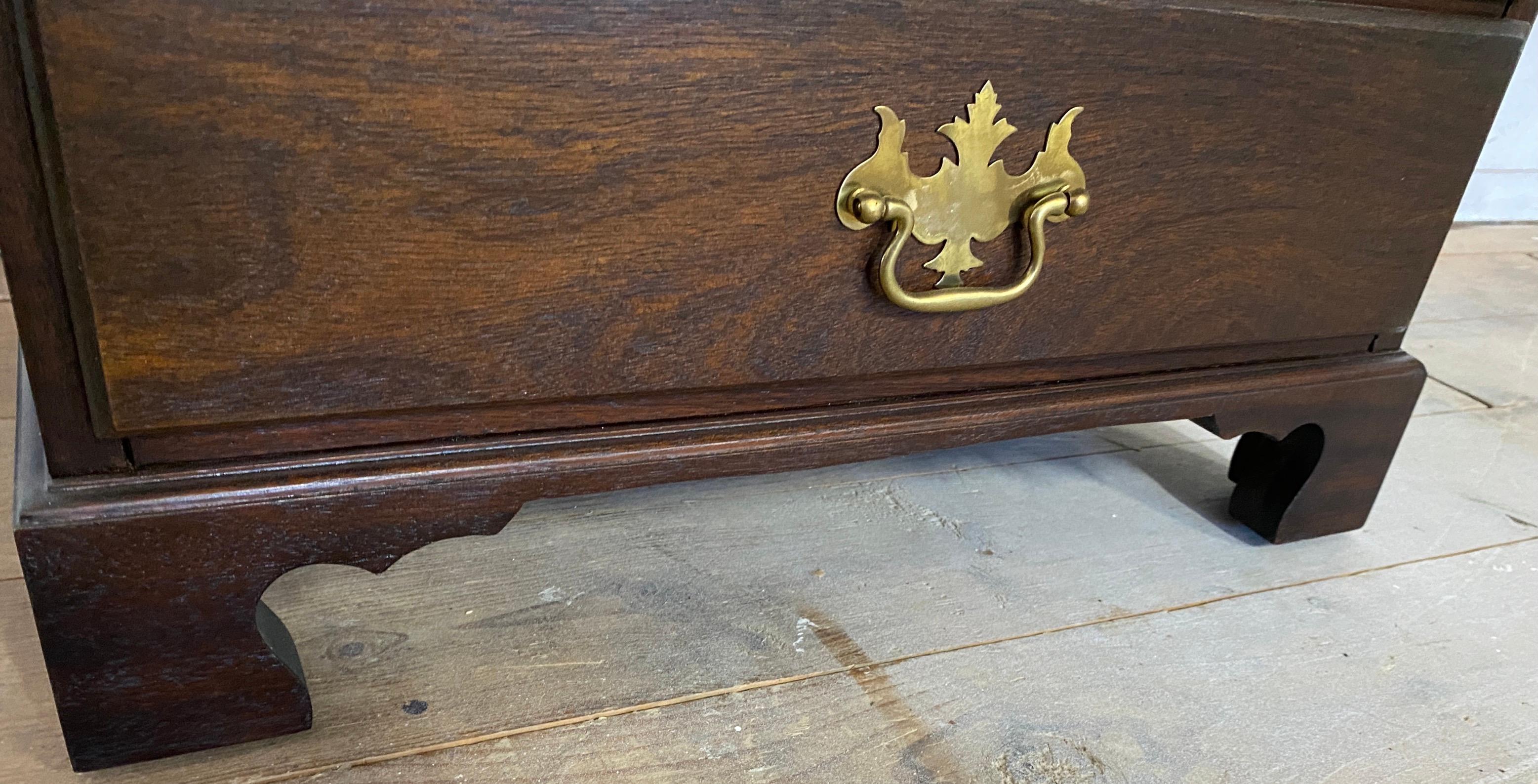 Chippendale Low Georgian Style Mahogany Chest/Nightstand or End Table For Sale