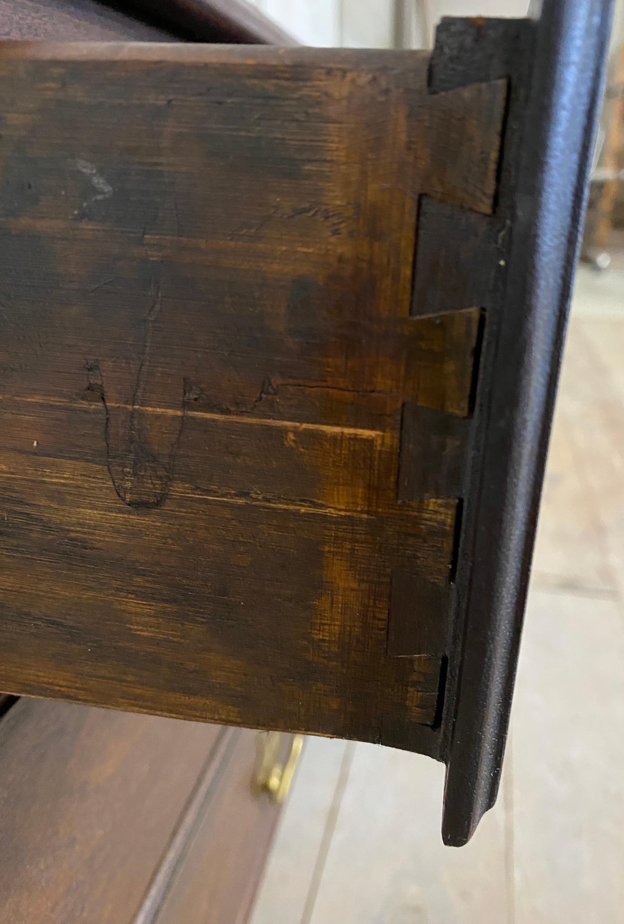 Low Georgian Style Mahogany Chest/Nightstand or End Table For Sale 1