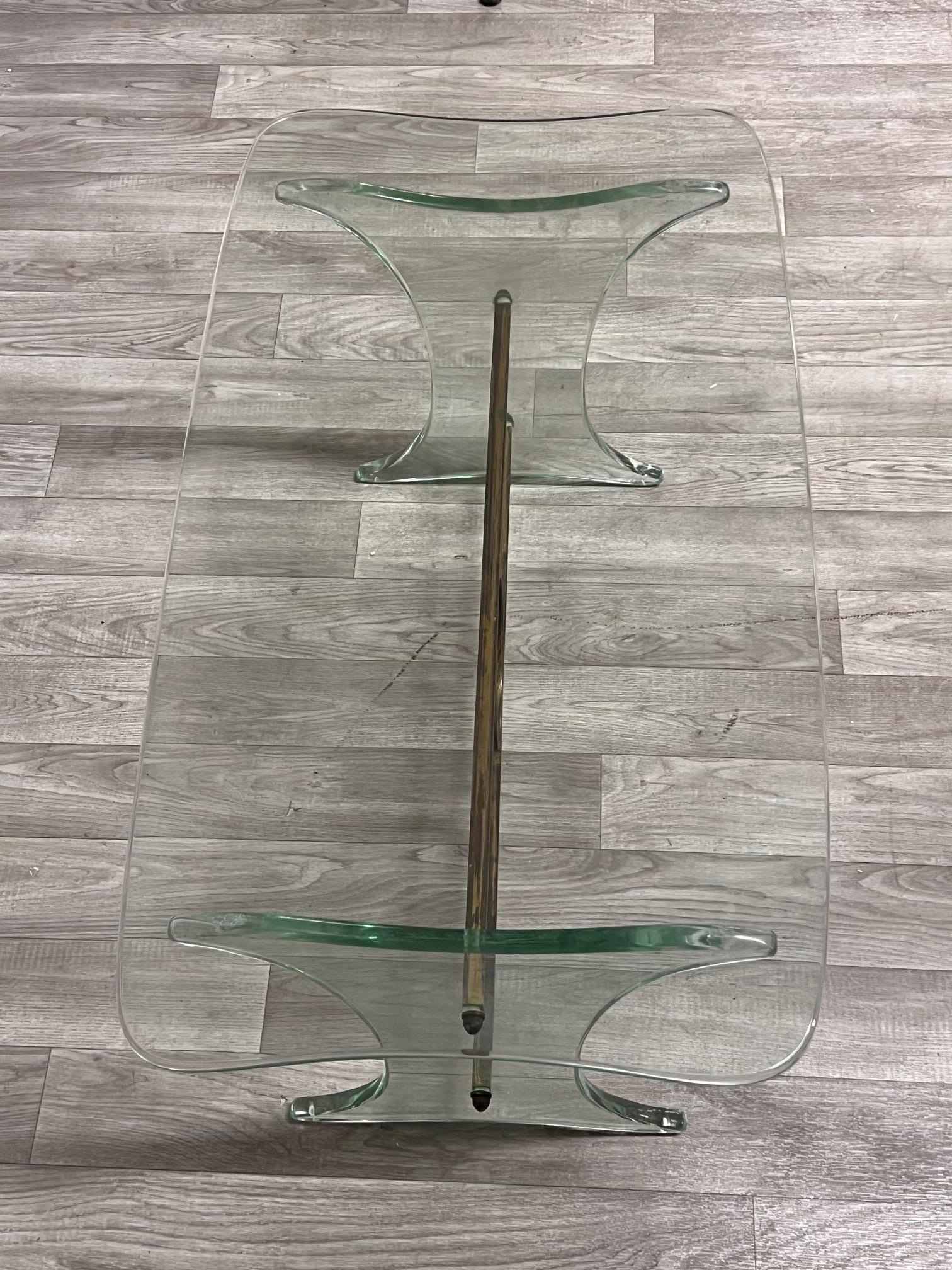 Niedriger Glastisch von Brusotti im Angebot 3