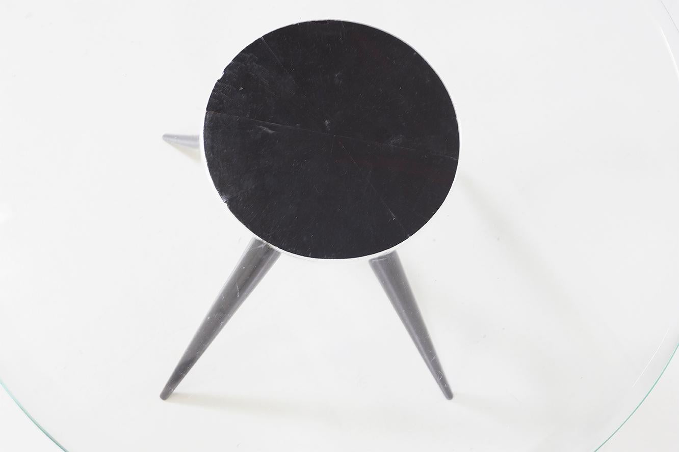 Niedriger Glastisch von Pietro Chiesa, Fontana Arte, 1948 (Moderne der Mitte des Jahrhunderts) im Angebot