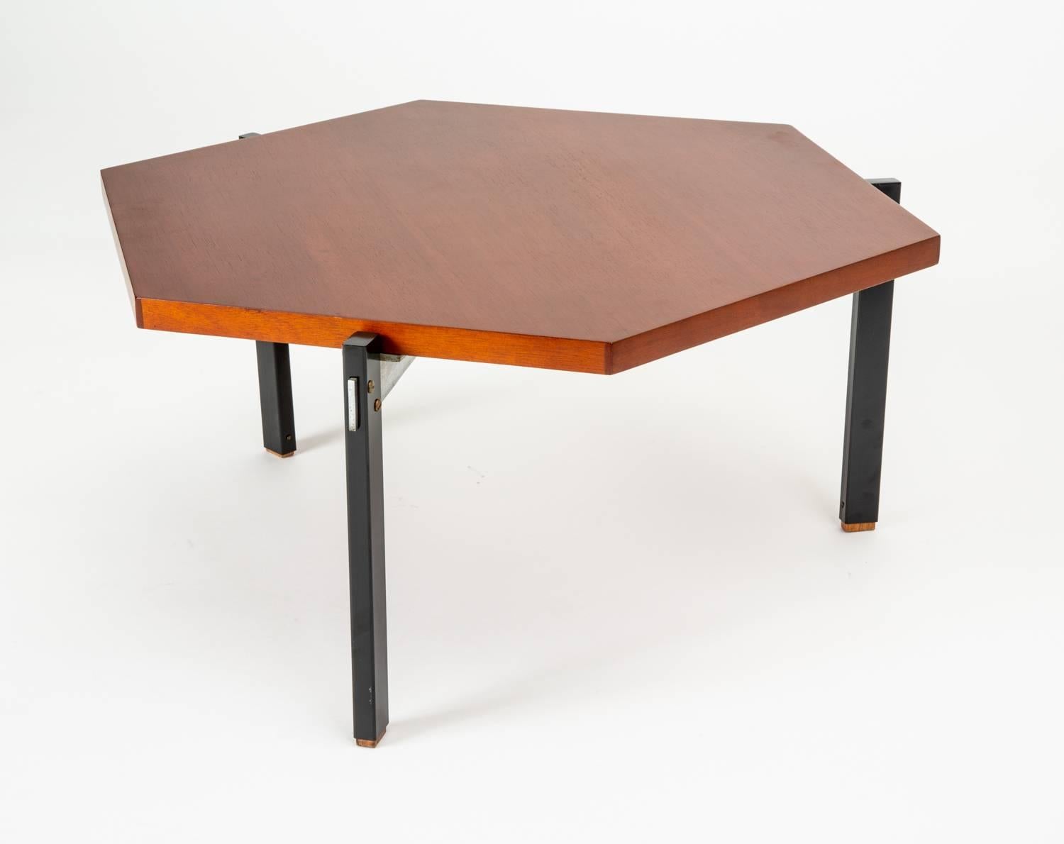 French Low Hexagonal Table by André Simard