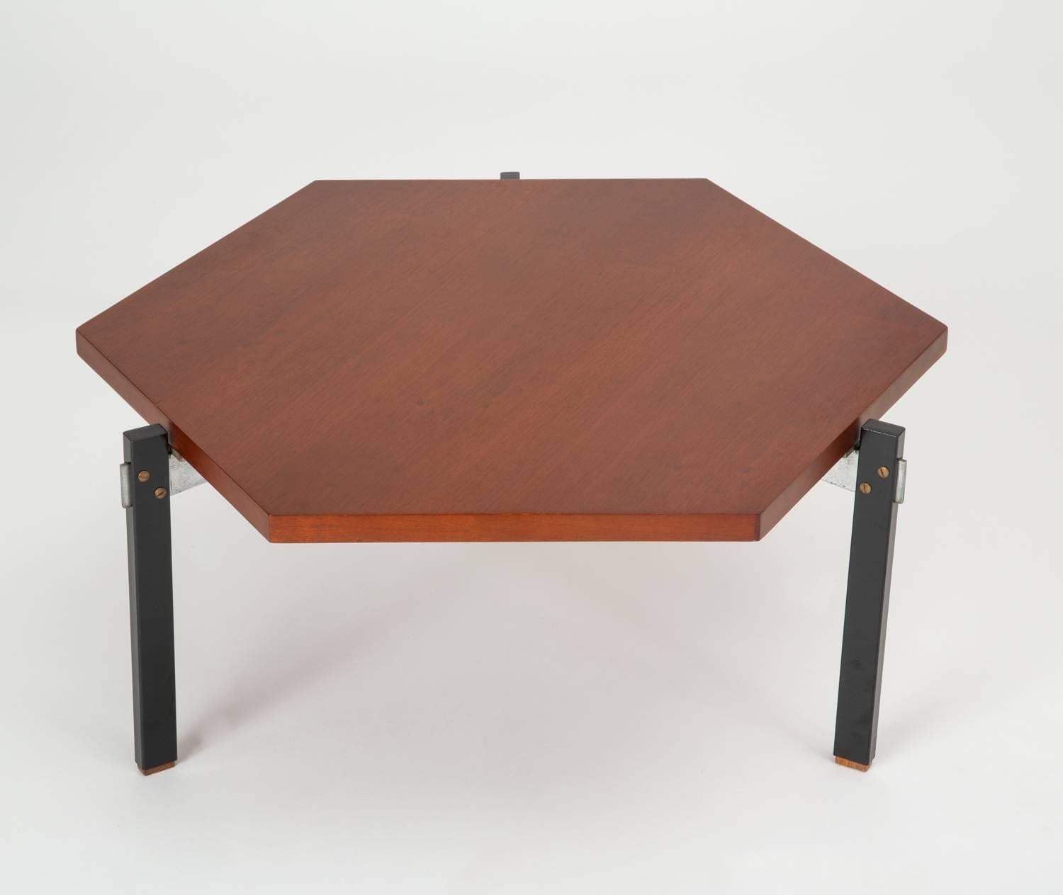 Low Hexagonal Table by André Simard In Excellent Condition In Los Angeles, CA