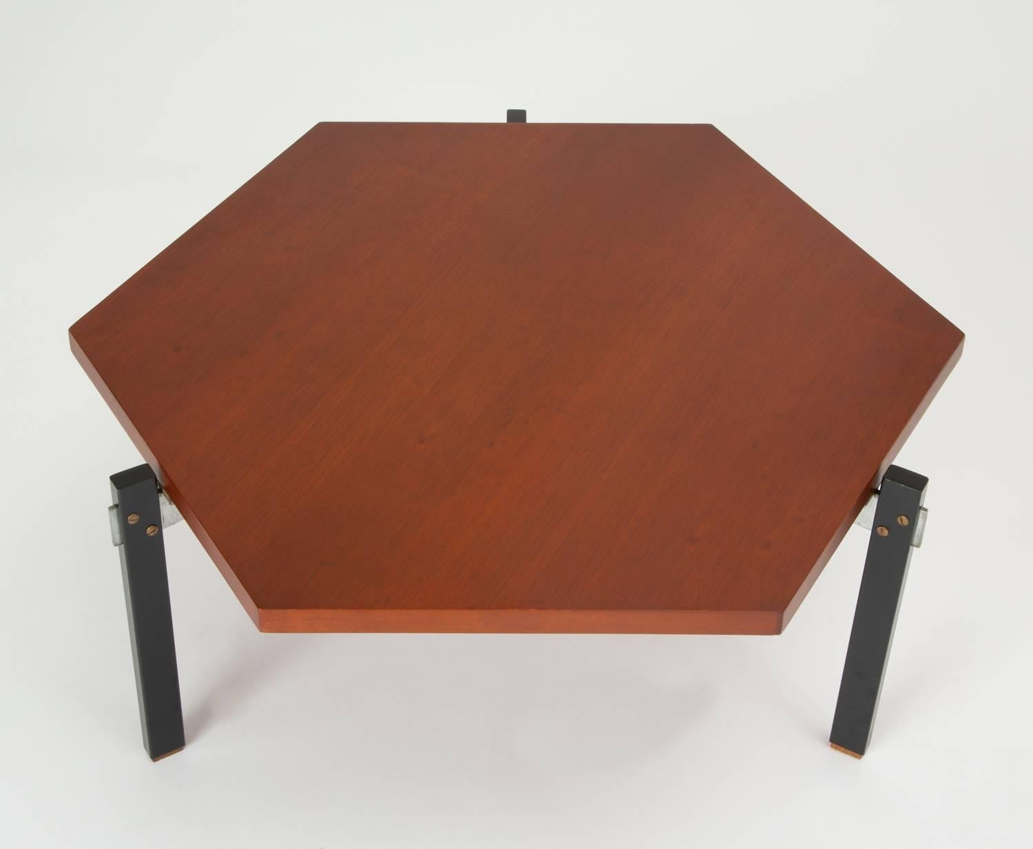 Mid-20th Century Low Hexagonal Table by André Simard