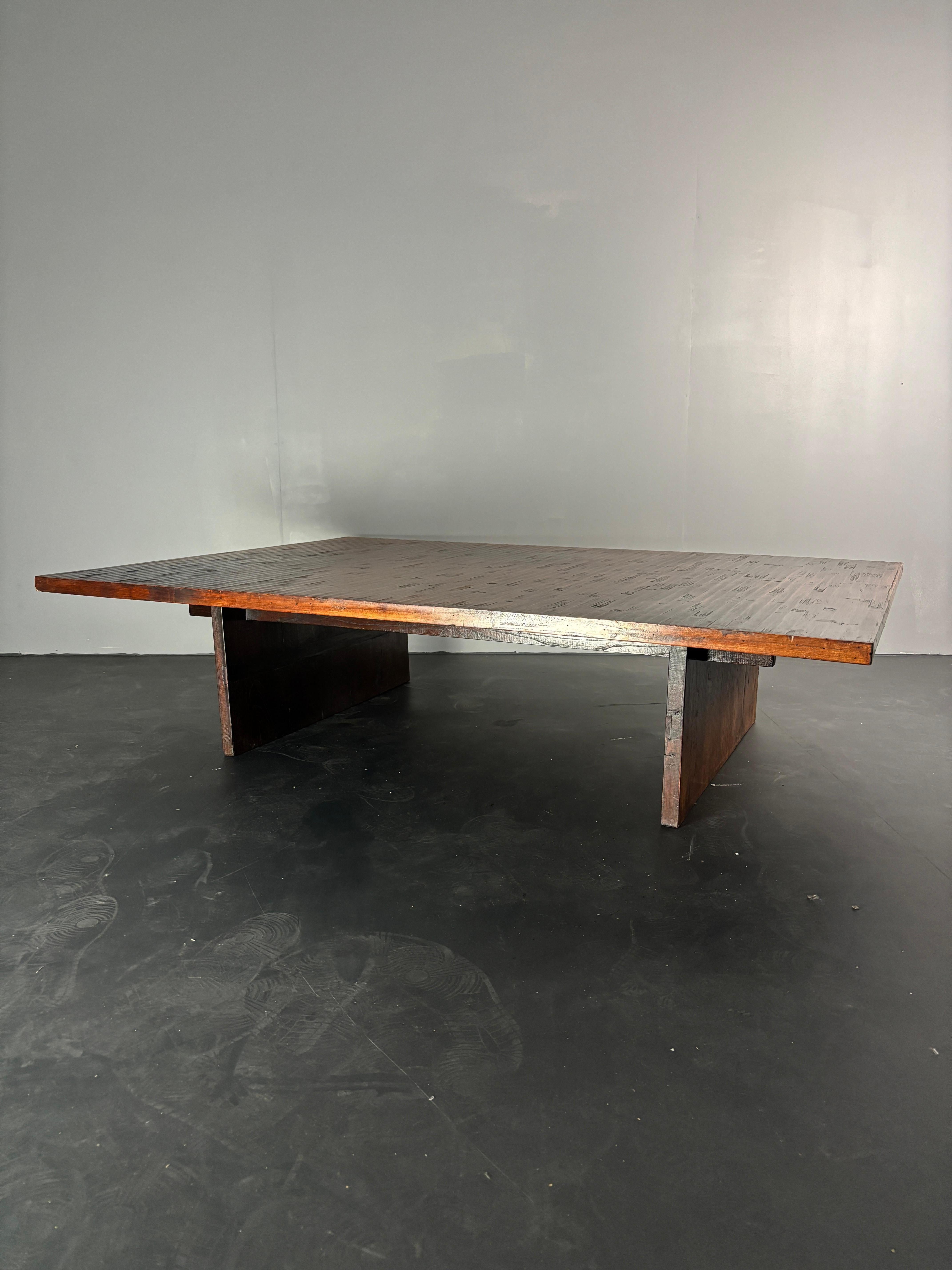 Table basse en bambou Japandi wabi sabi par Axel Vervoordt, Belgique années 1980. en vente 5