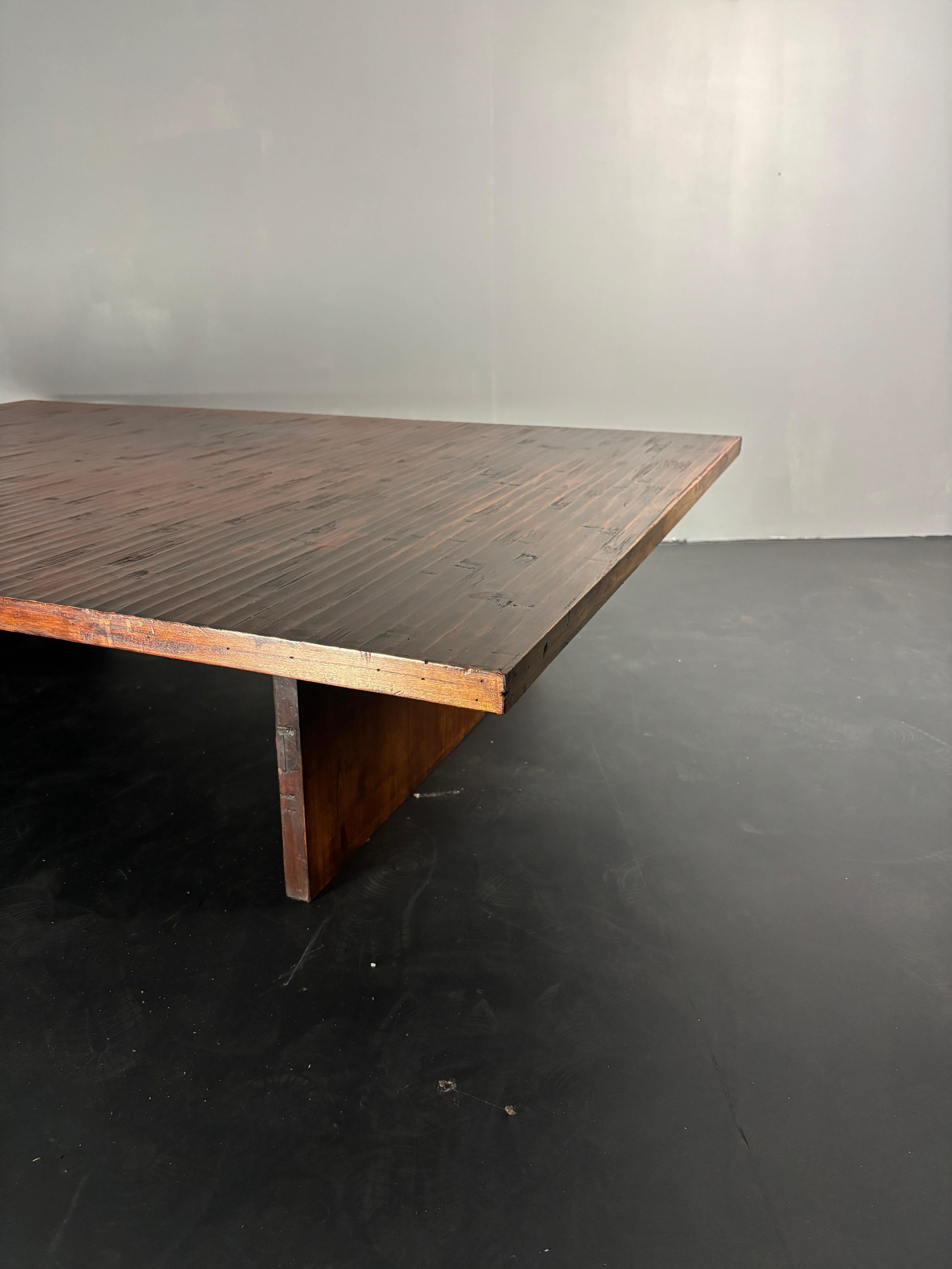 Table basse en bambou Japandi wabi sabi par Axel Vervoordt, Belgique années 1980. en vente 6