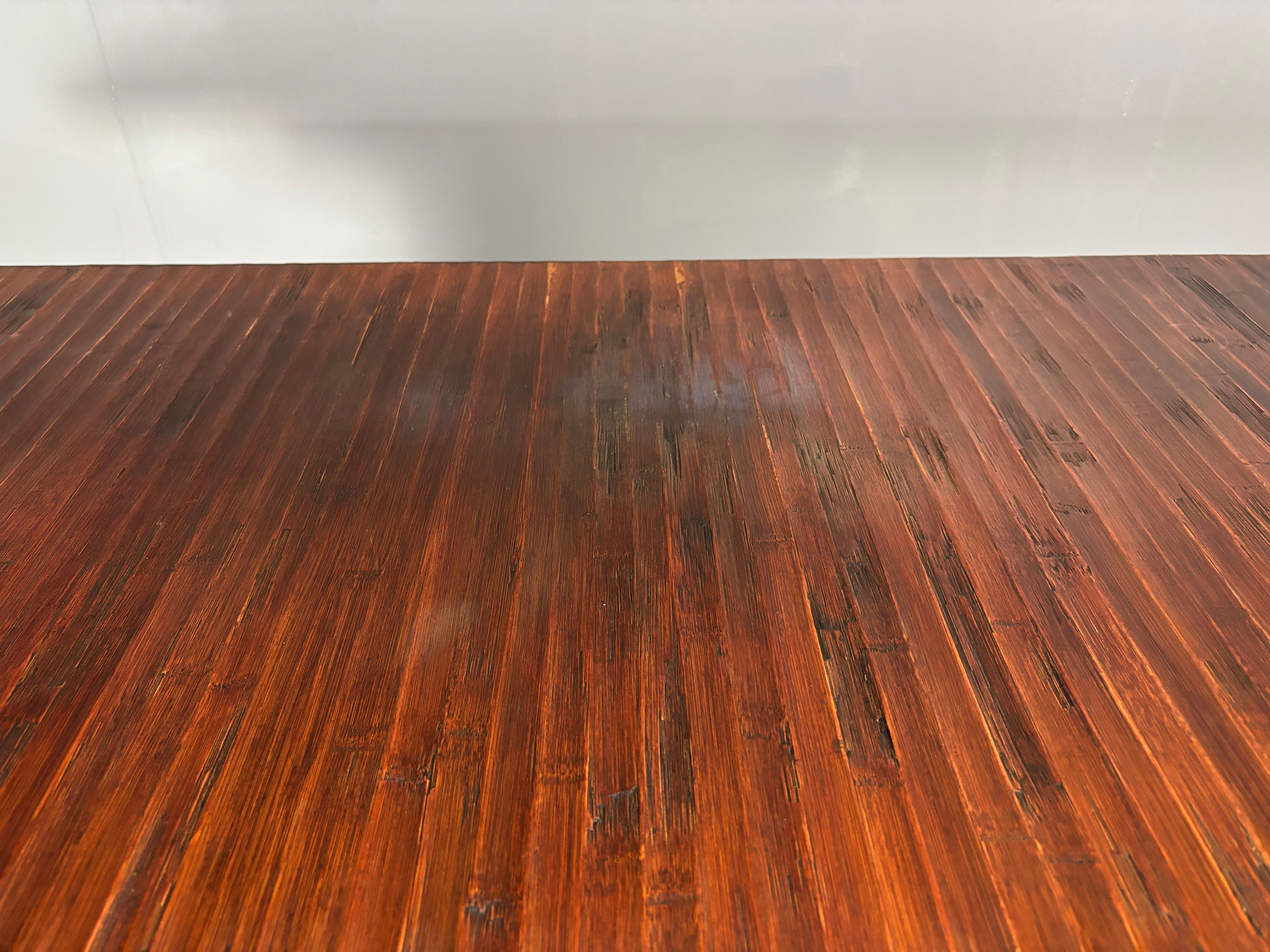 Table basse en bambou Japandi wabi sabi par Axel Vervoordt, Belgique années 1980. en vente 9