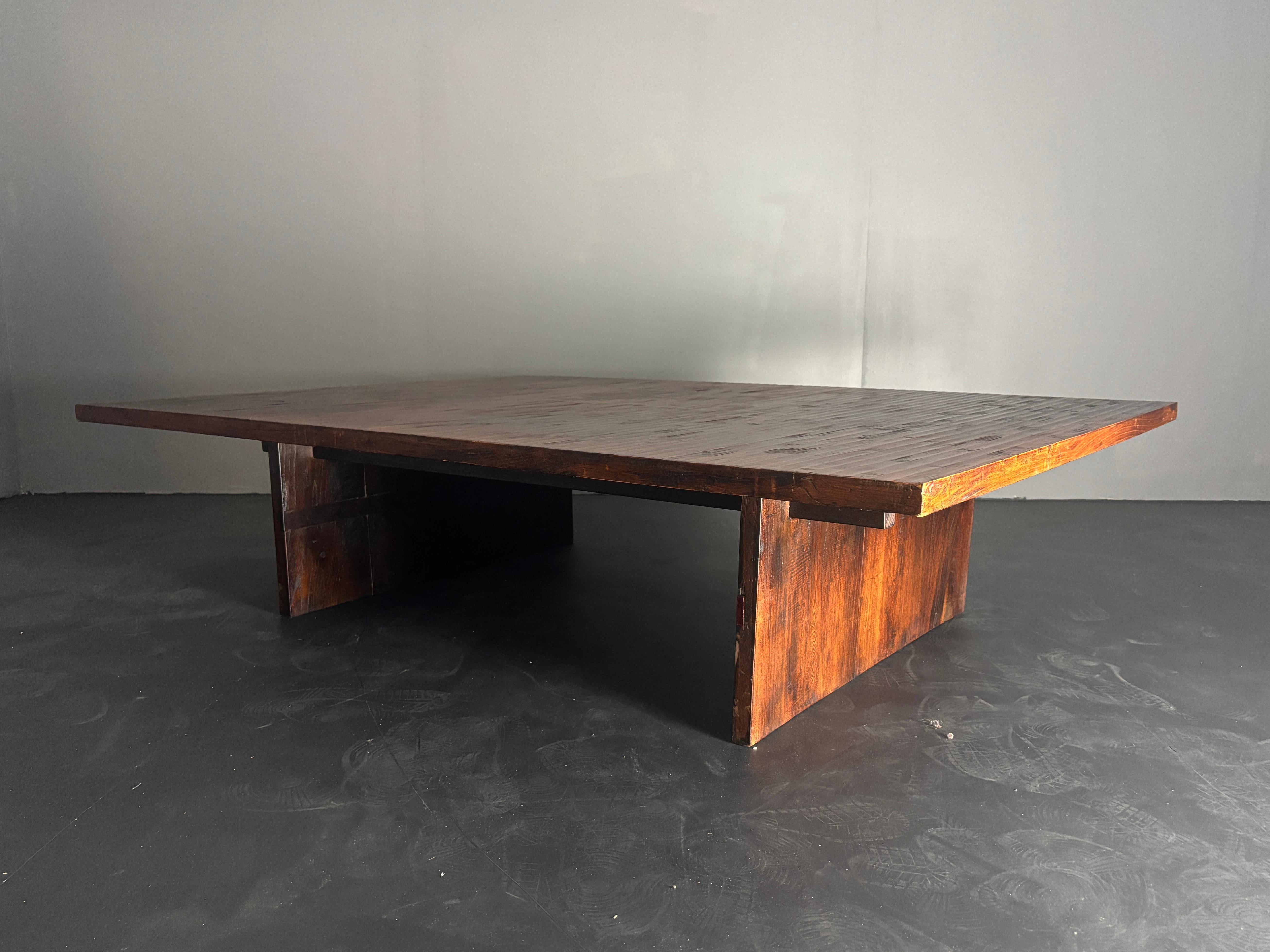 Table basse en bambou Japandi wabi sabi par Axel Vervoordt, Belgique années 1980. en vente 12