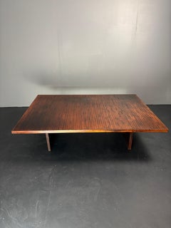 Mesa baja Japandi de bambú wabi sabi de Axel Vervoordt, Bélgica Años 80