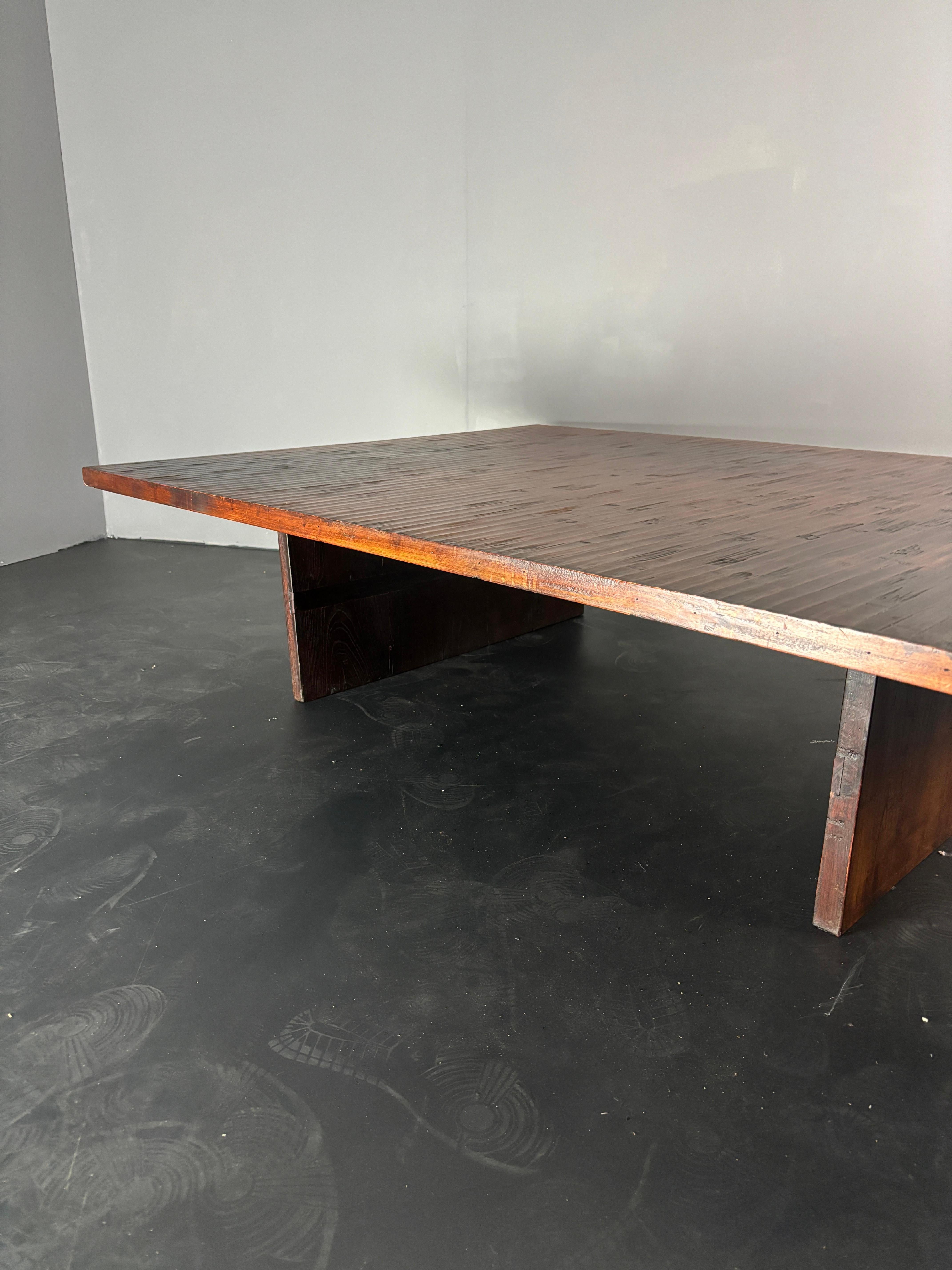 Table basse en bambou Japandi wabi sabi par Axel Vervoordt, Belgique années 1980. en vente 13