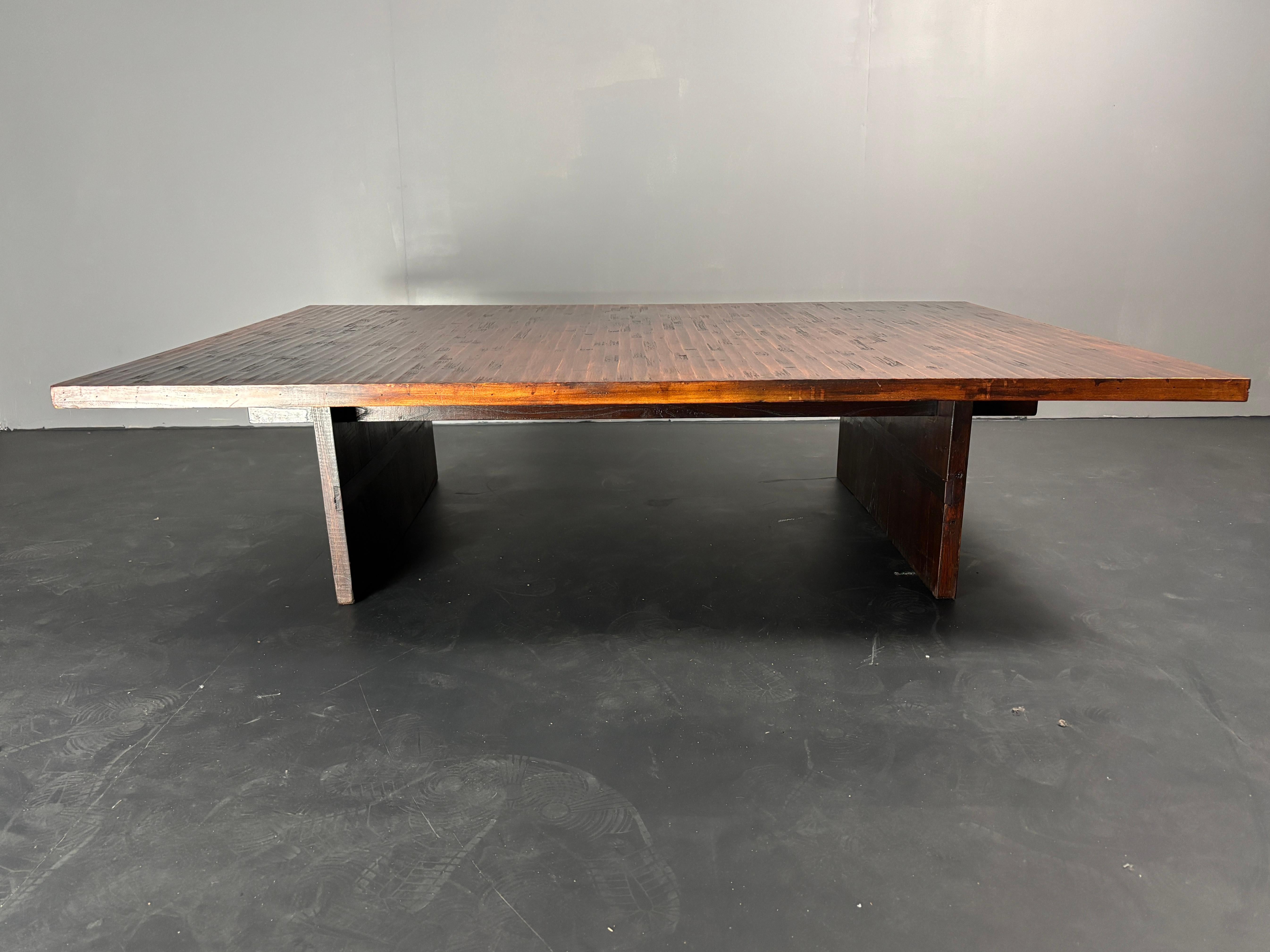 Table basse en bambou Japandi wabi sabi par Axel Vervoordt, Belgique années 1980. en vente 1