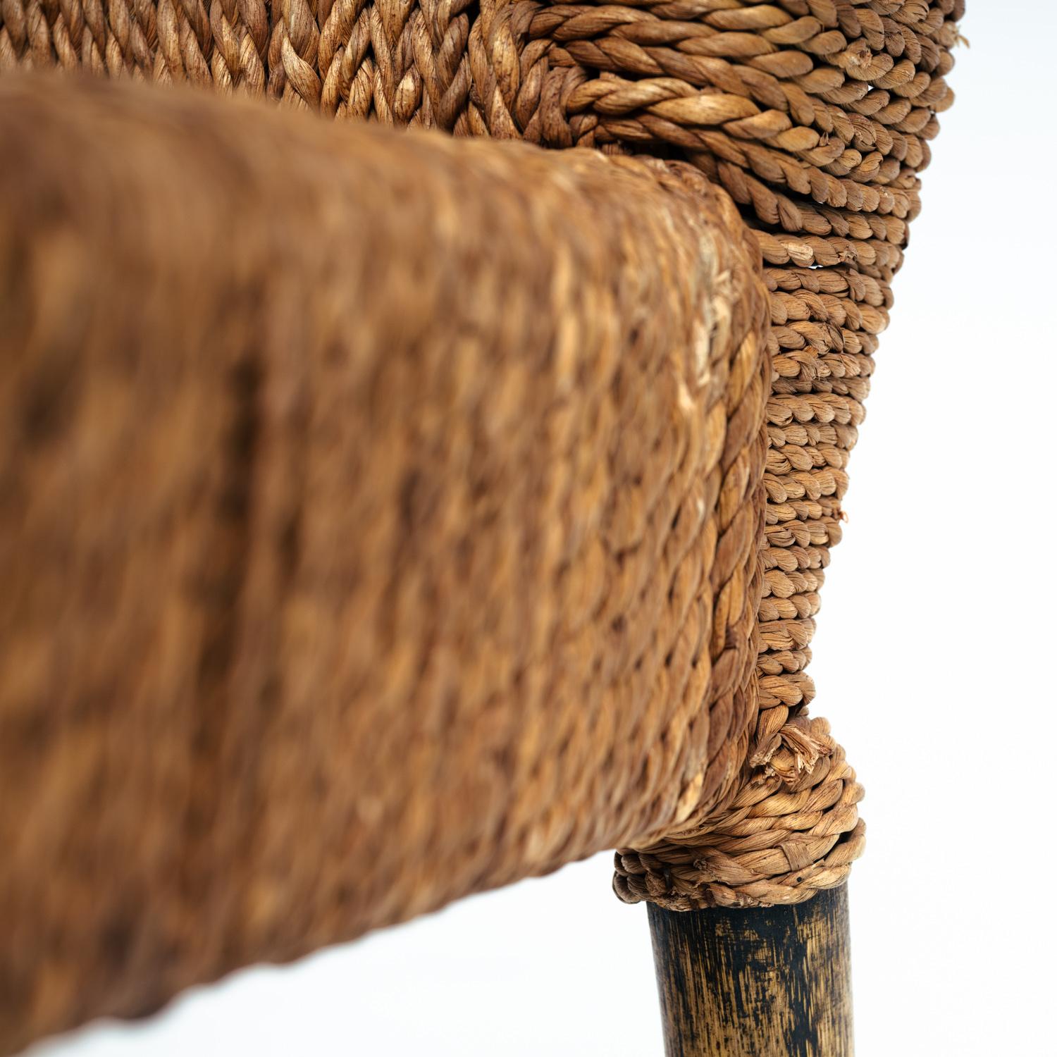 Japanisches Bambussofa aus Seil mit schöner Rückenlehne, 1980er Jahre im Angebot 2
