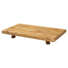 Low Japanese Style Wabi-sabi Chic French Oak Coffee Table, France