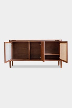 Low KABOT Sideboard in Walnut with 3 Cabinet Doors