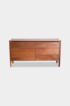 Low KABOT Sideboard in Walnut with 6 Drawers