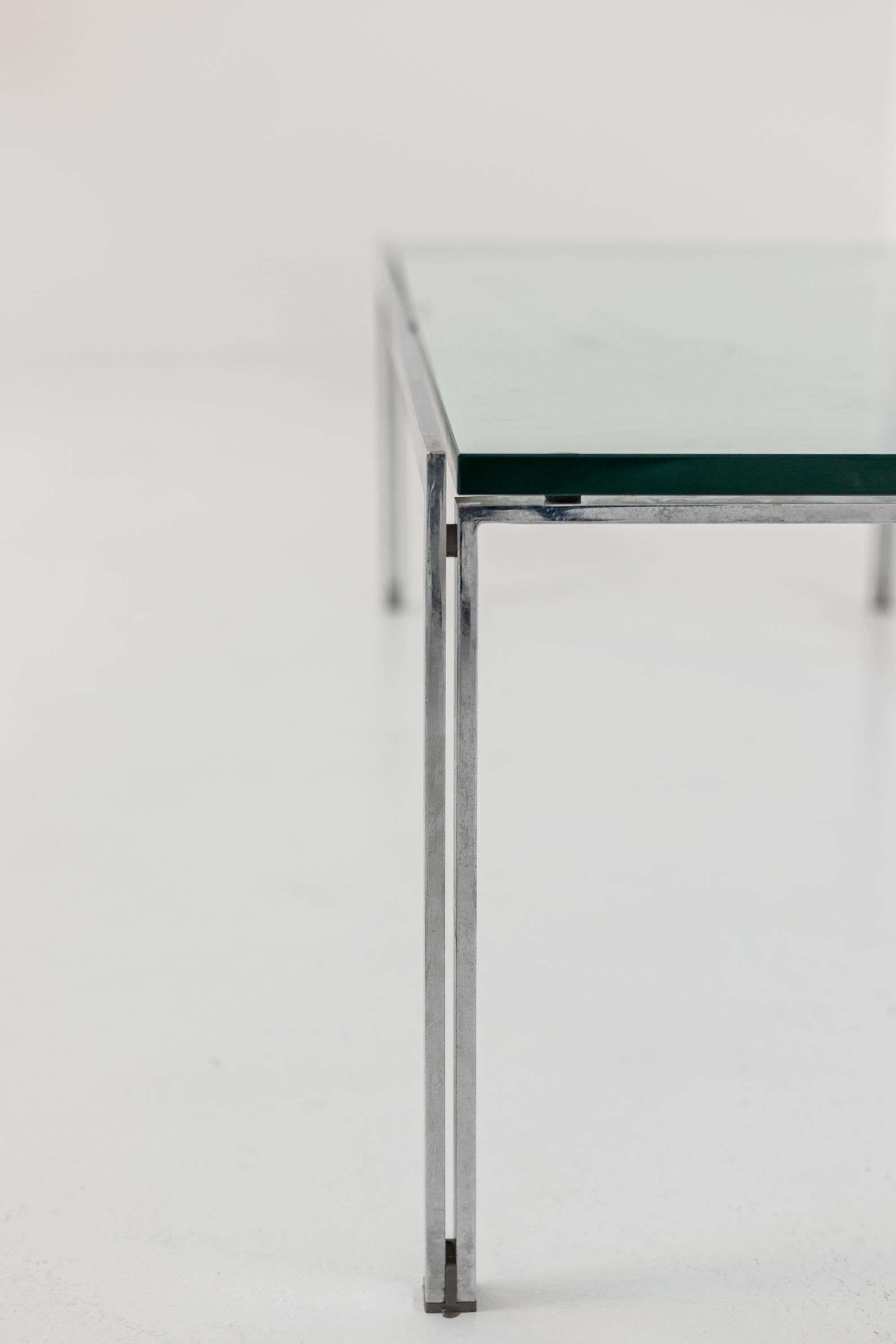 Low Living Room Table by Ross Littell for Depadova in Steel and Glass For Sale 5