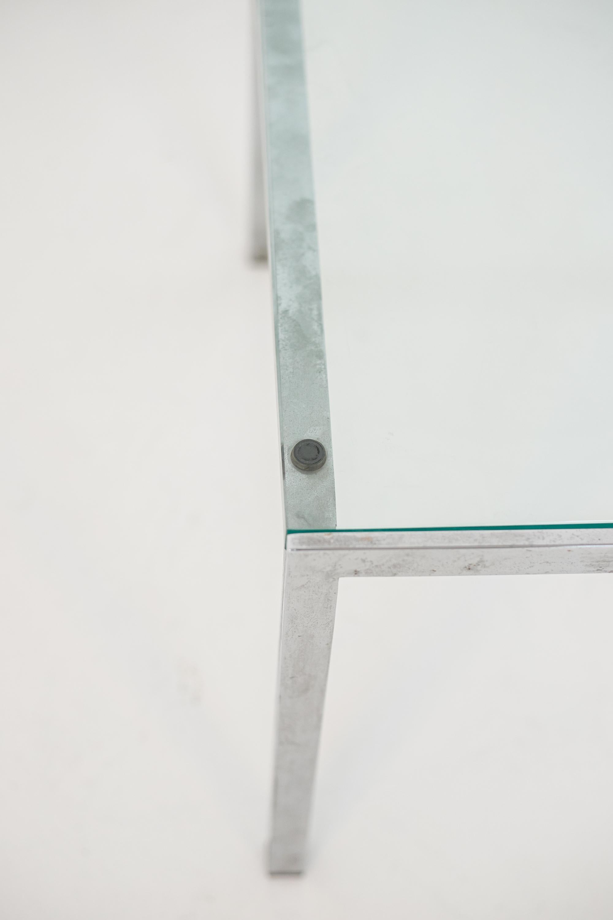 Low Living Room Table by Ross Littell for Depadova in Steel and Glass 6