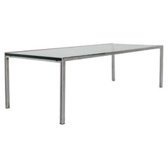 Vintage Low Living Room Table by Ross Littell for Depadova in Steel and Glass