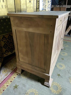 Low Louis-Philippe walnut sideboard restored, 19th century