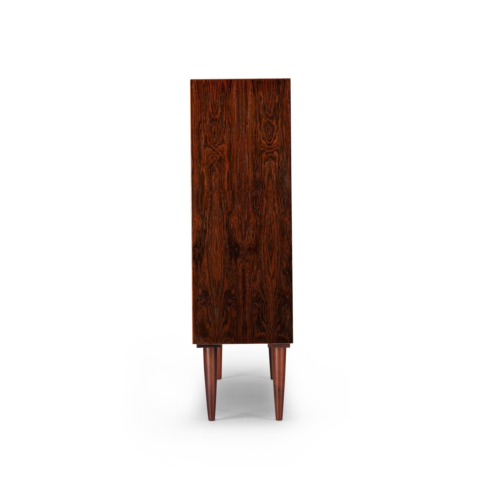 Mid-Century Modern Low Mahogany Bookcase by Carlo Jensen for Hundevad & Co, 1960s