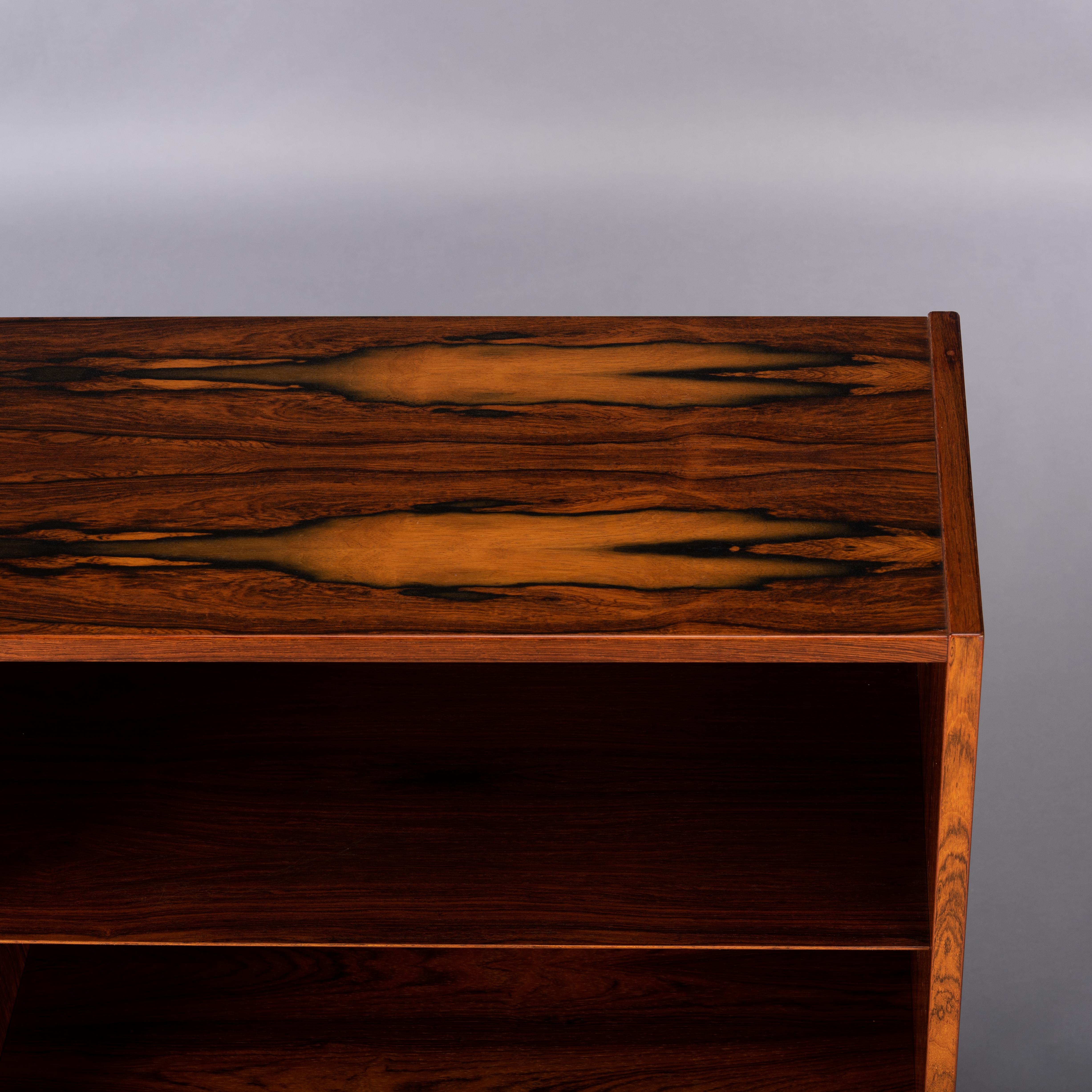 Low Mahogany Bookcase by Carlo Jensen for Hundevad & Co, 1960s 1
